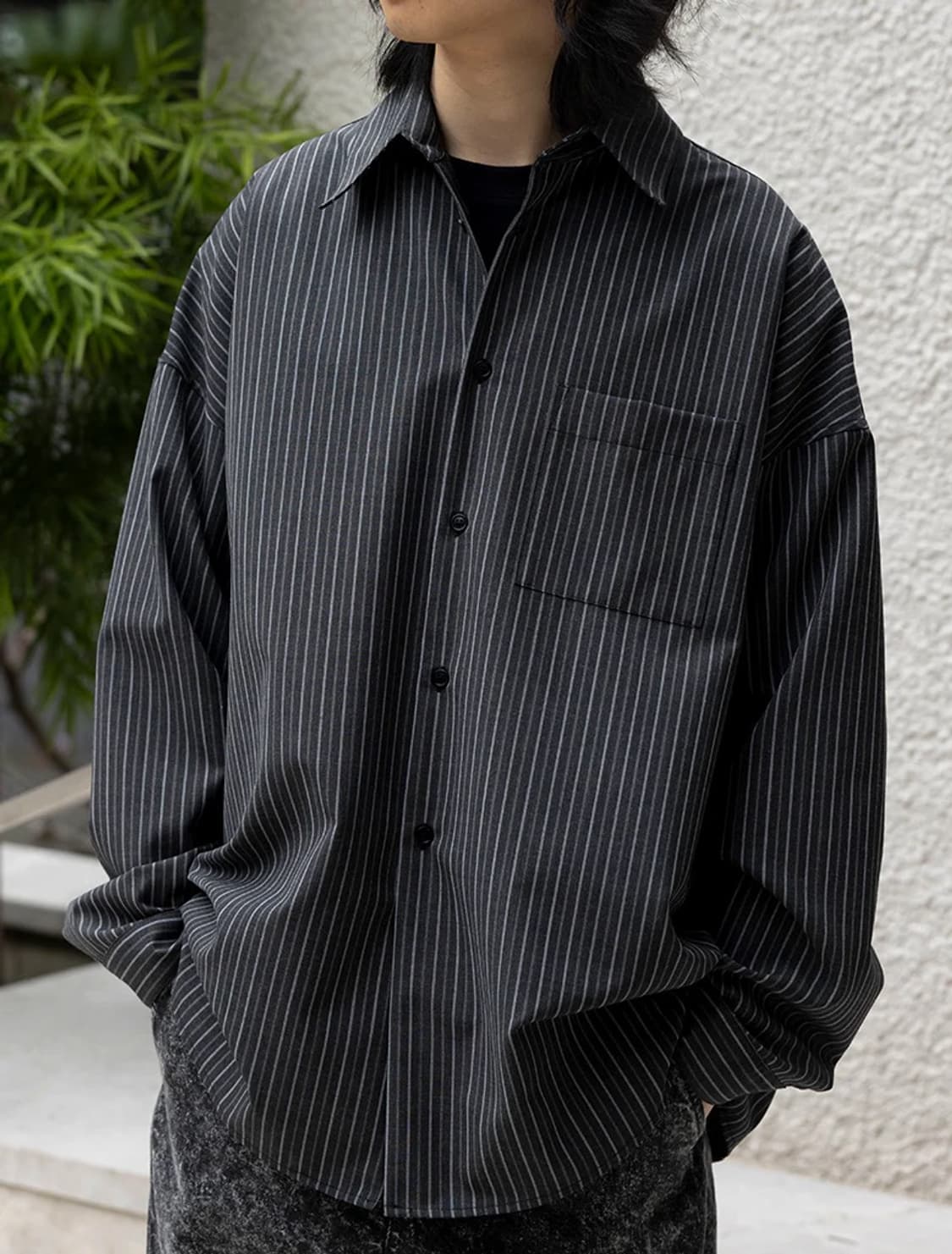 마르니 울스트라이프 오버셔츠 50사이즈 상품이미지1