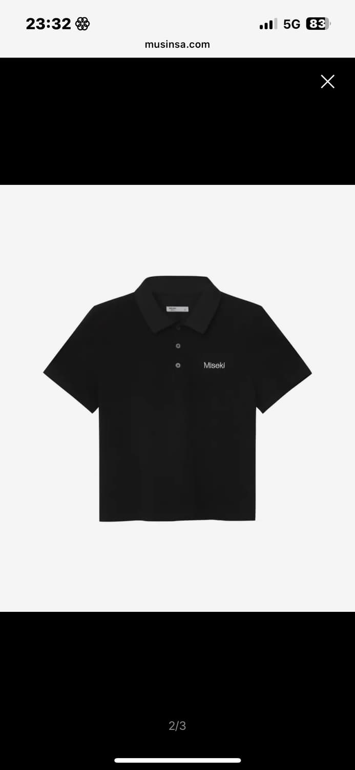 미세키서울 logo pk t-shirts black 상품이미지1
