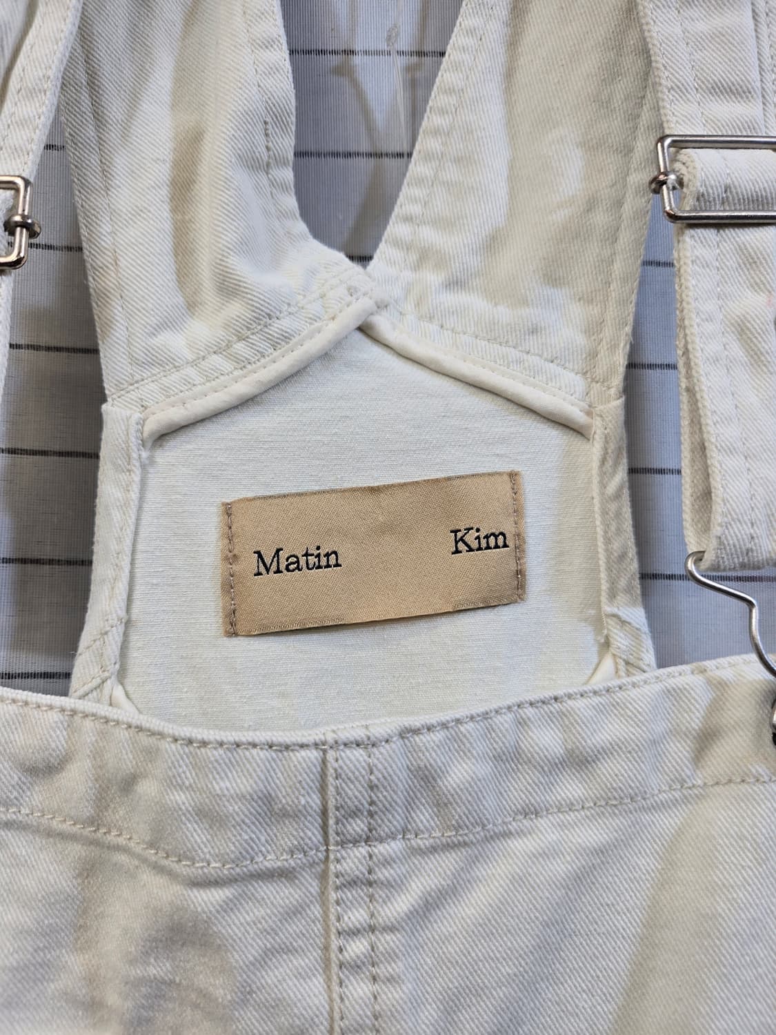 마땡 킴 아이보리 멜빵바지  상품이미지3