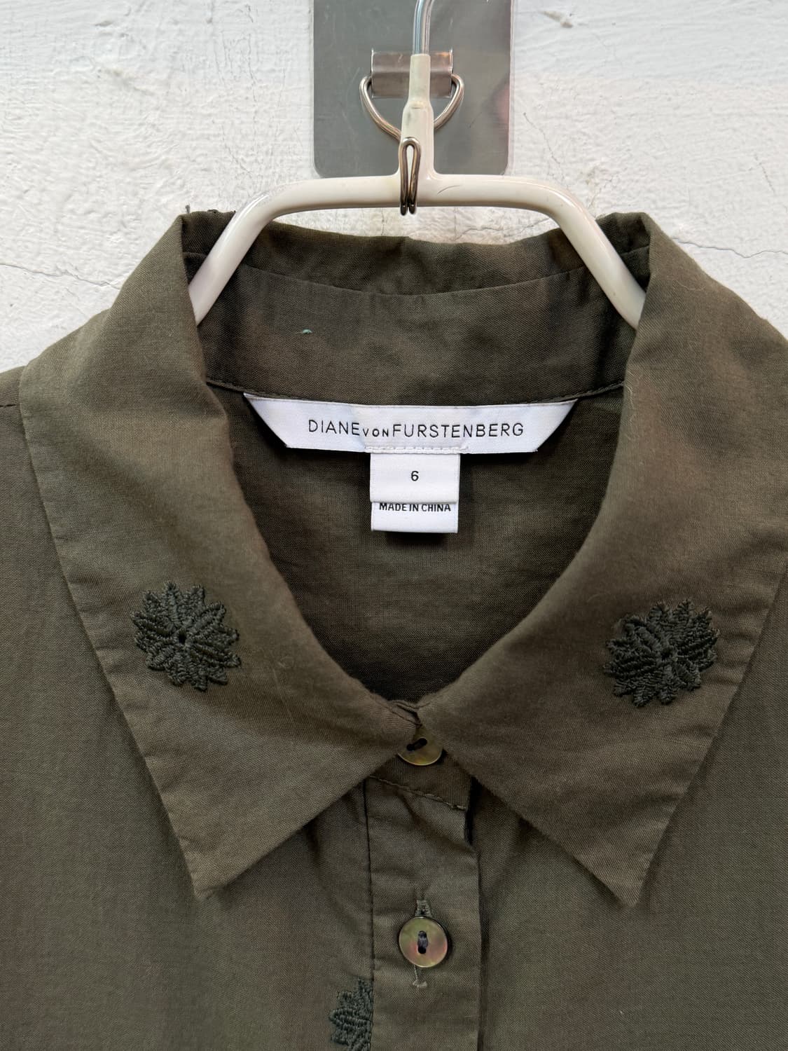 DVF 다이앤본퍼스텐버그 셔츠 드레스 올리브그린 6 상품이미지2