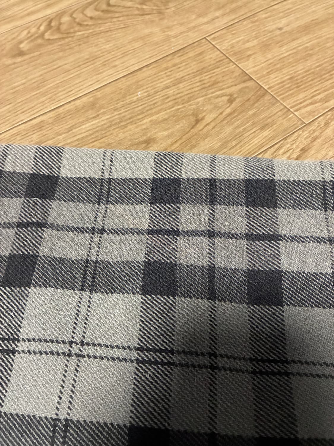 L) 슈프림 플란넬 스냅 체크 퀼팅 셔츠 그레이 블랙 상품이미지5