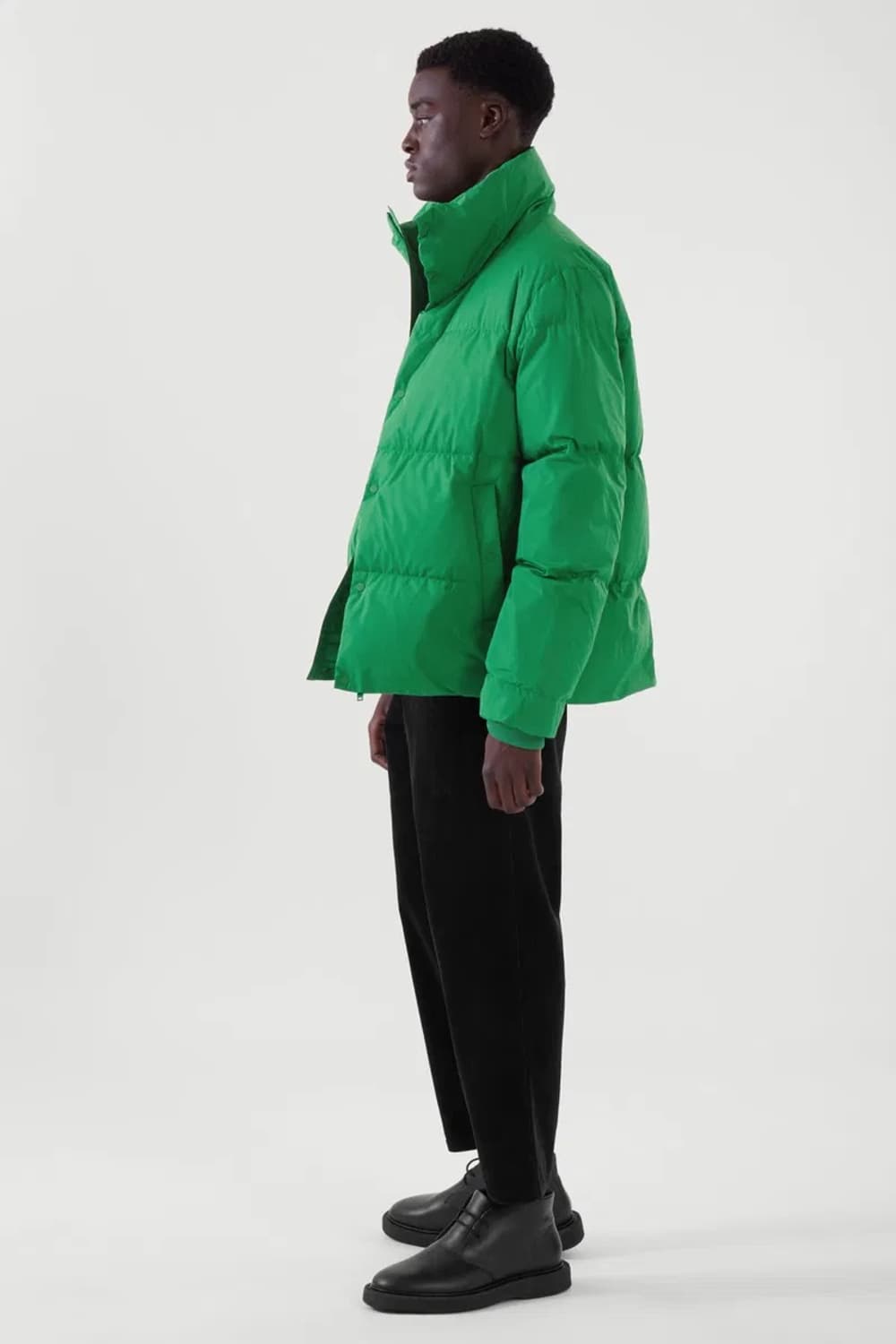 코스 숏 푸퍼 패딩 그린 상품이미지4