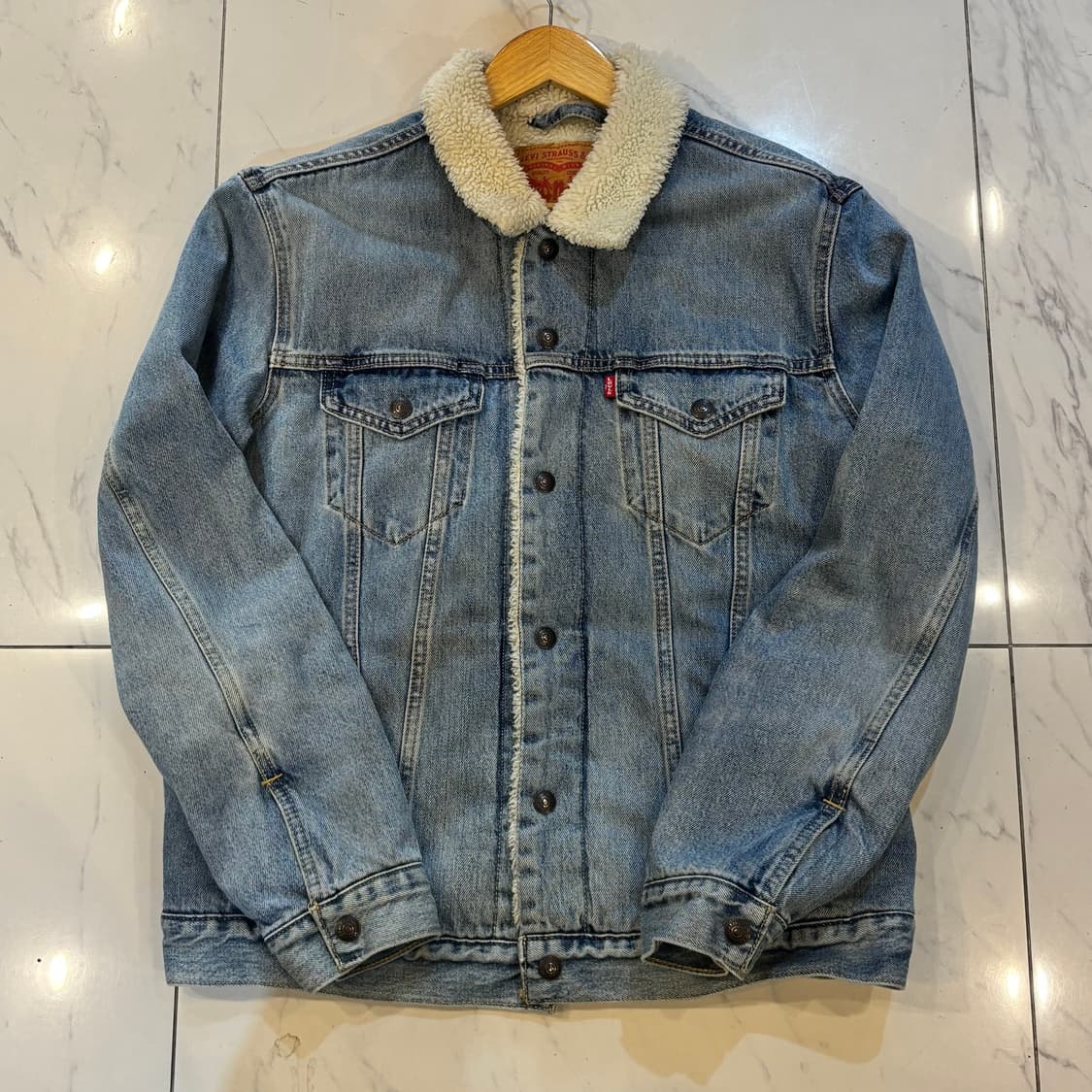 [상태최상] 리바이스 쉐르파 양털 데님자켓 L 상품이미지1