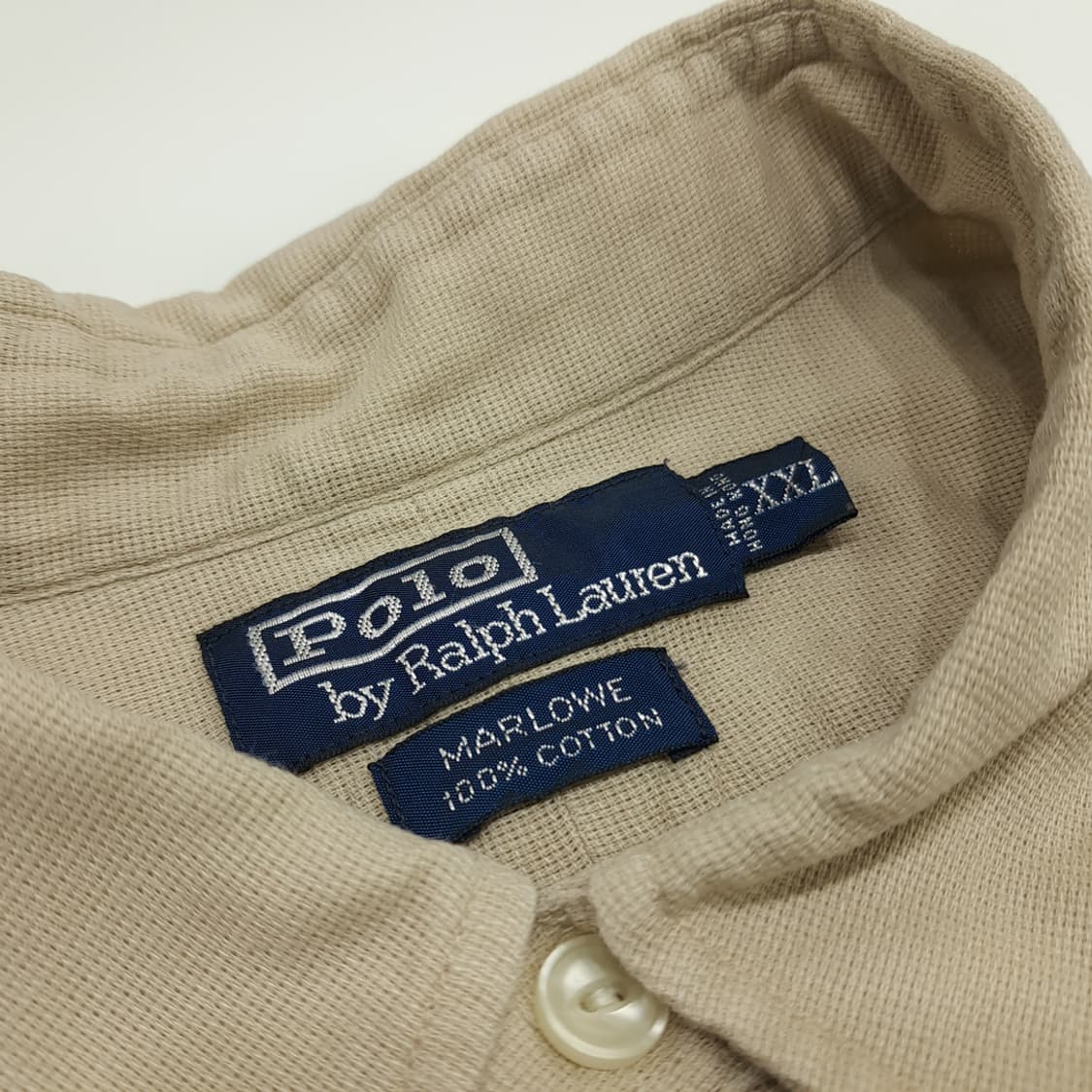 CN724 XL 폴로 랄프로렌 베이지 긴팔 셔츠 남방 상품이미지4
