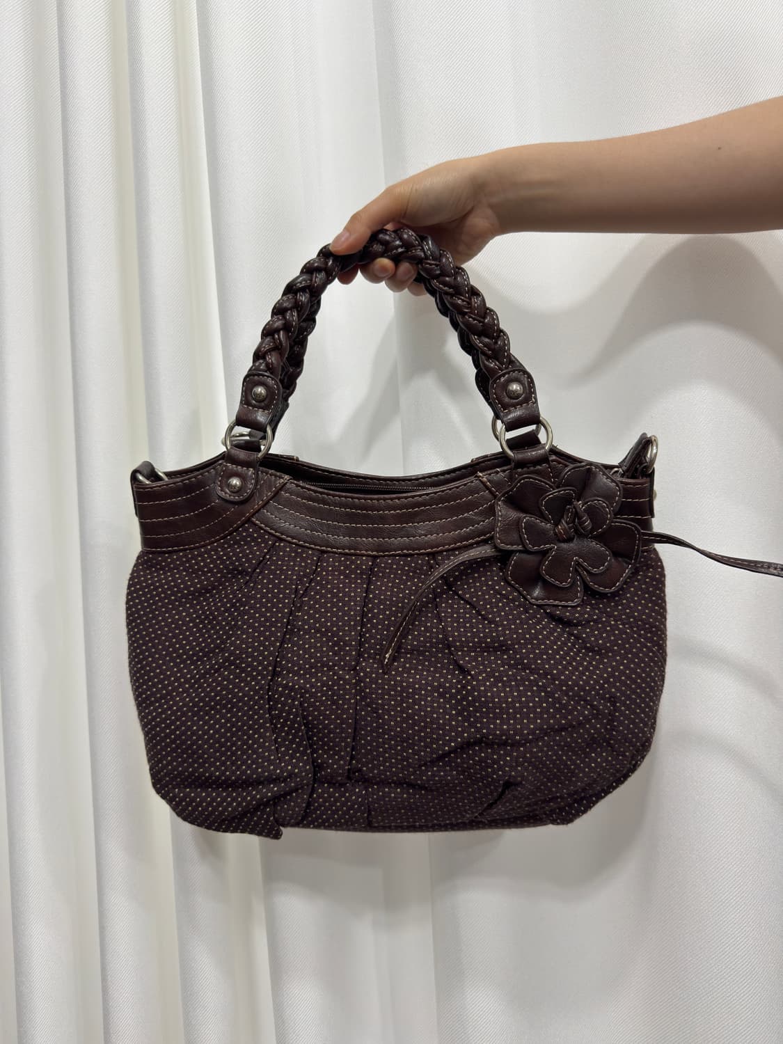 hush hush brown dot design shoulderbag 상품이미지2