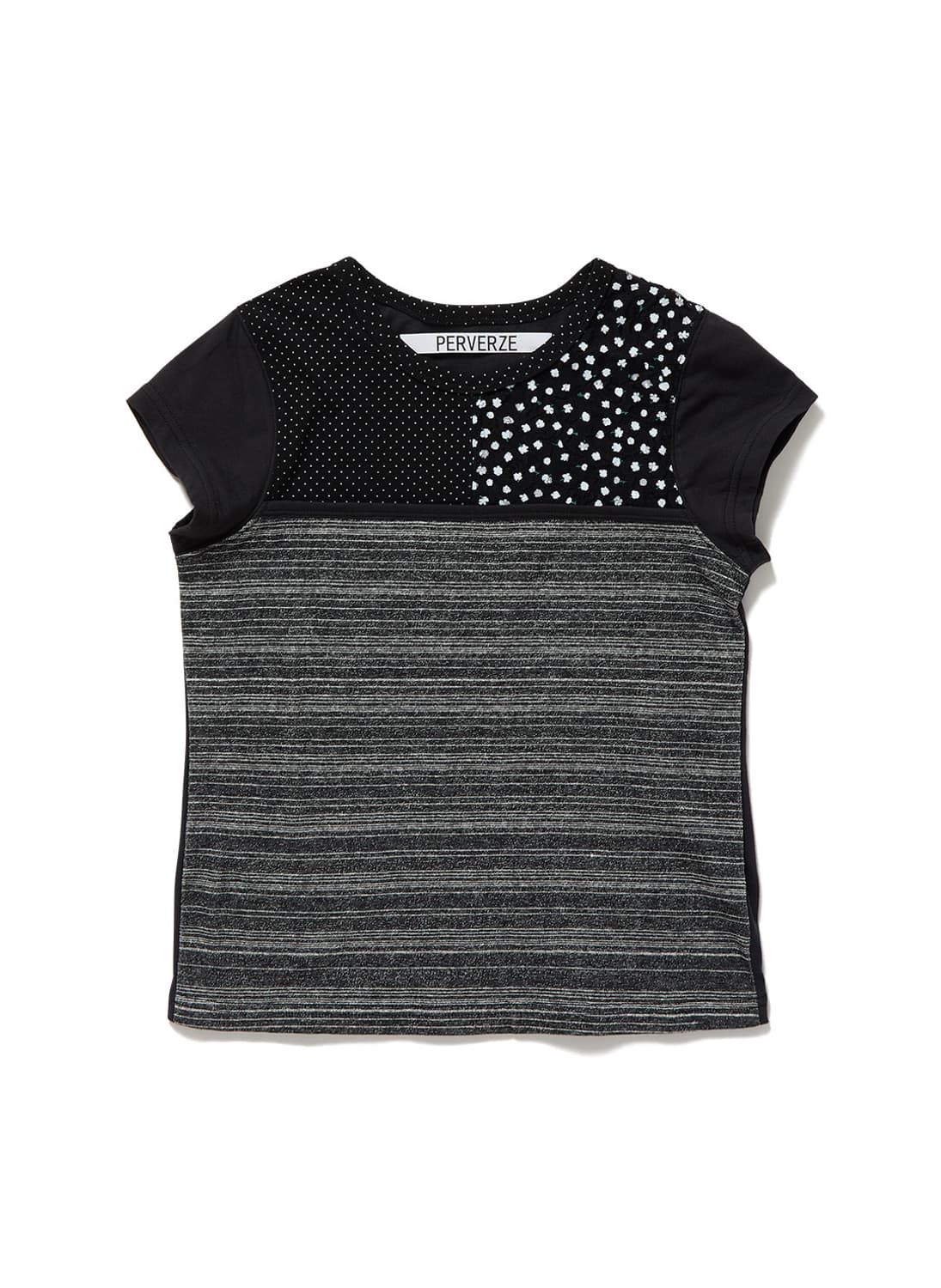 [F]퍼버즈 26ss Mixed 미니 티셔츠/블랙 상품이미지2