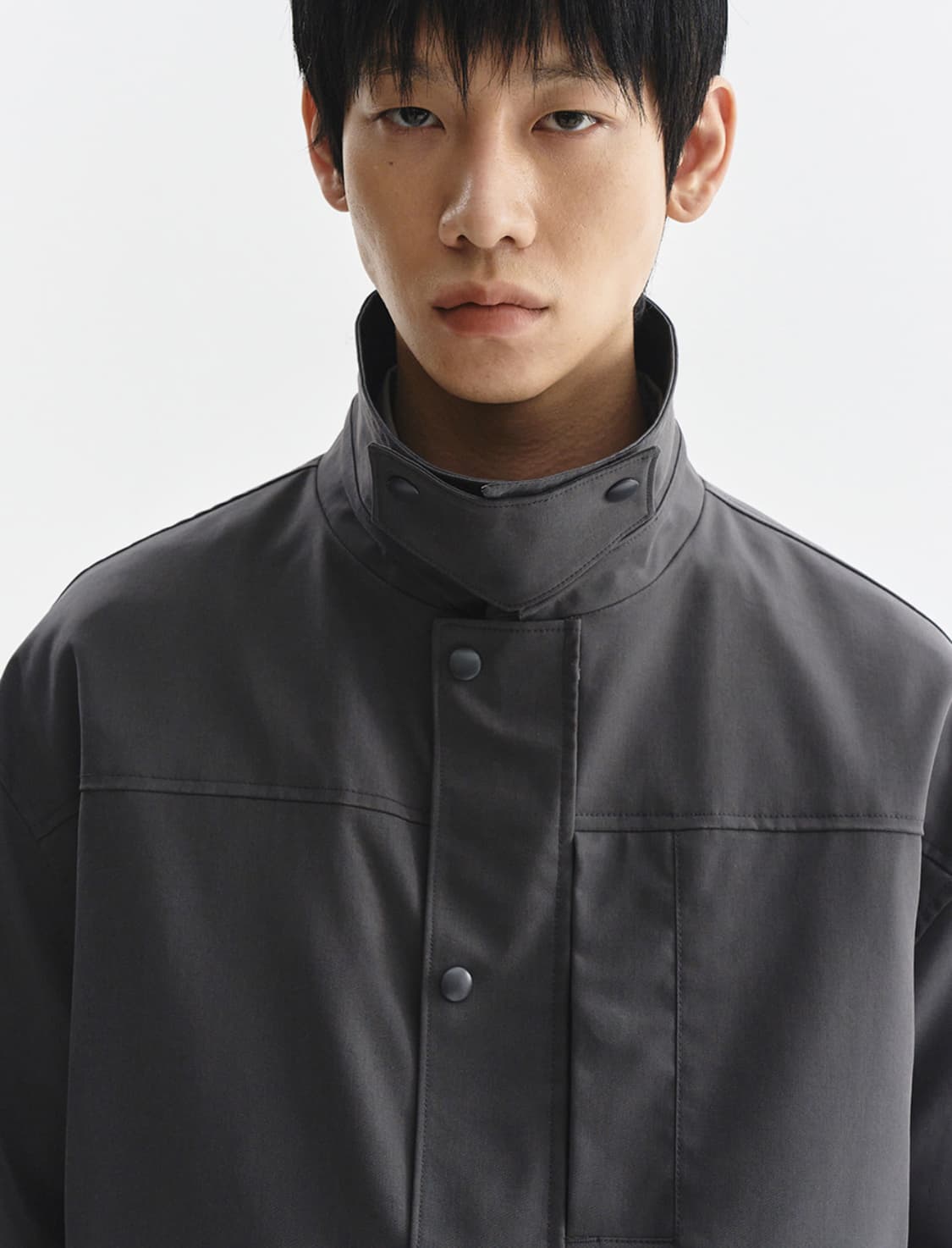 더니트컴퍼니 텐셀 코튼 헌팅자켓 차콜 L 상품이미지7