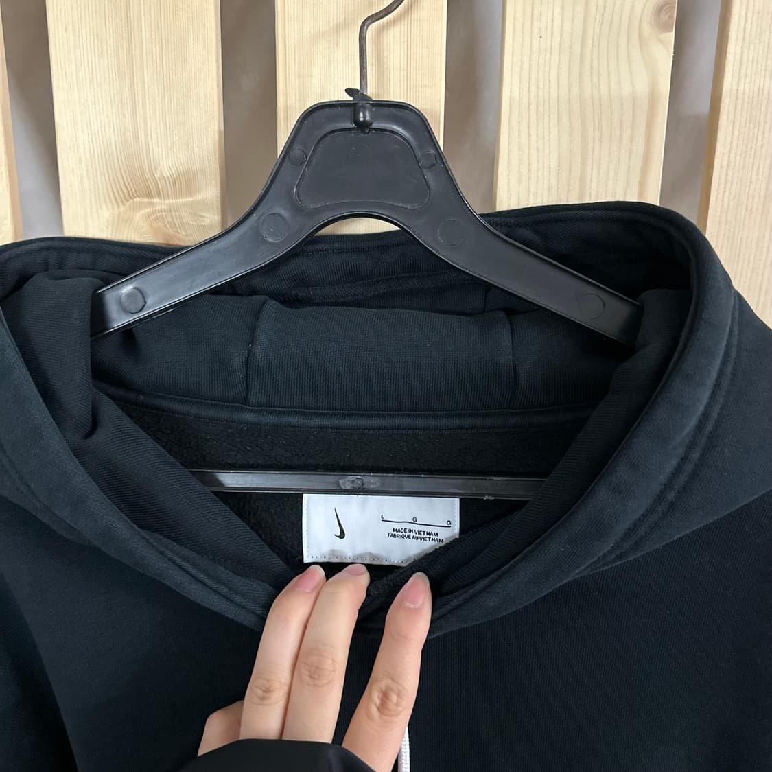 (L) 나이키 에볼루션 블랙 후드티 상품이미지6