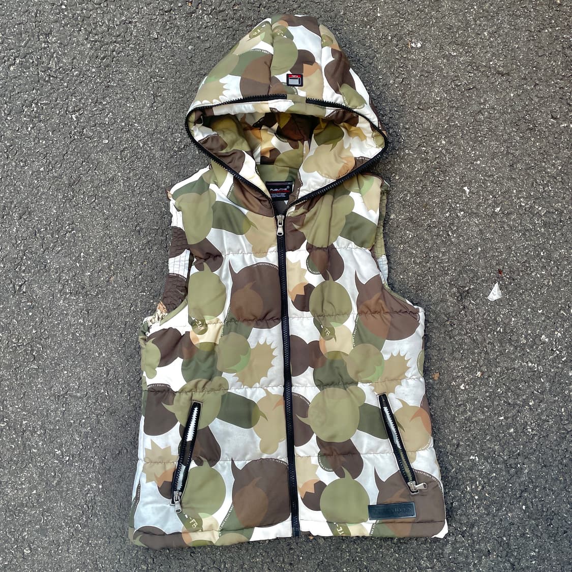 00s FUBU 후부 카모 올드스쿨 패딩조끼 y2k 갸루 베스트 M 상품이미지1