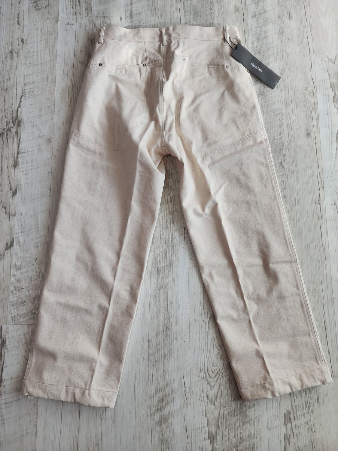 (새상품)HUTOAN 후톤 크림 퍼티그 데님 팬츠 L(32~33)인치 상품이미지2