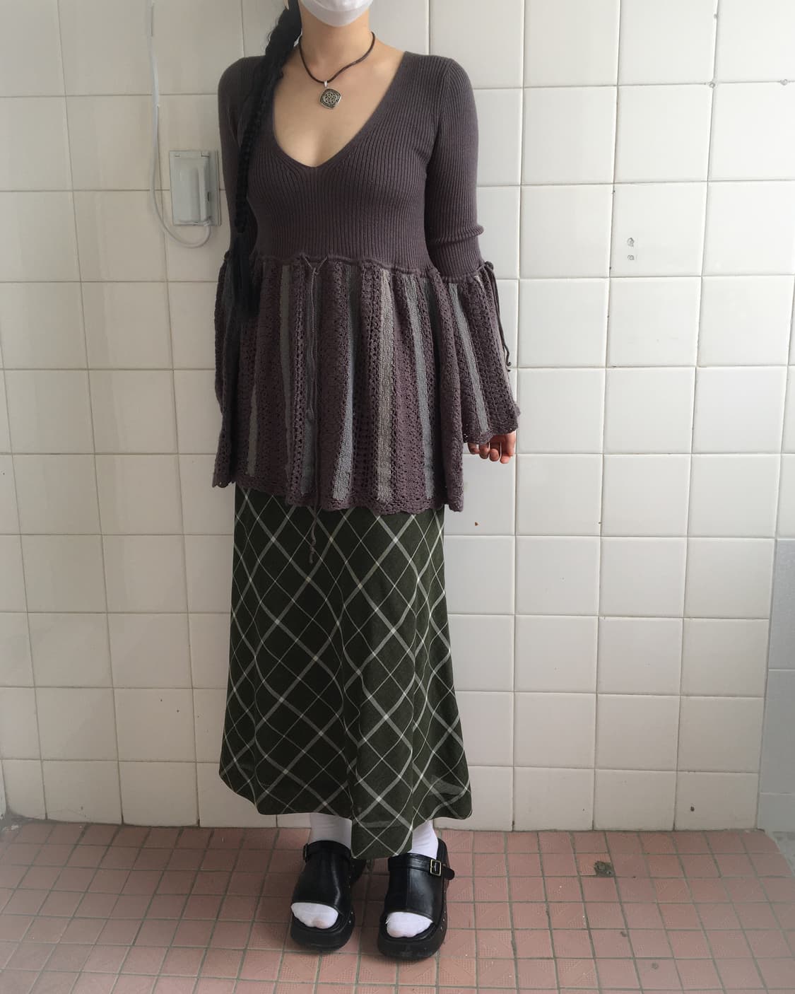 Crochet knitted point knit top 상품이미지5