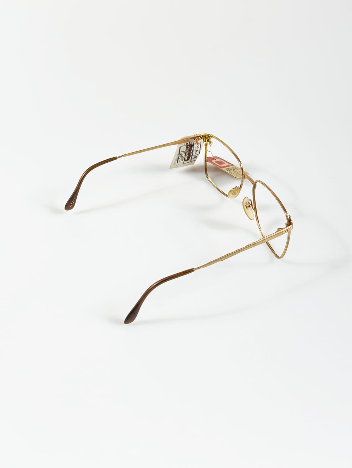 90s HOC 골드 메탈 스퀘어 옵티컬 프레임 빈티지 안경 상품이미지4