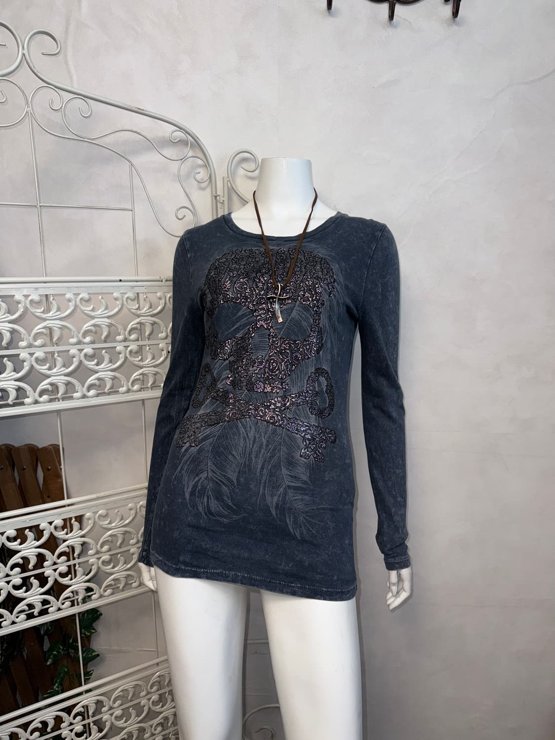 Buckaroo ash navy oriental punk 긴팔티 상품이미지1