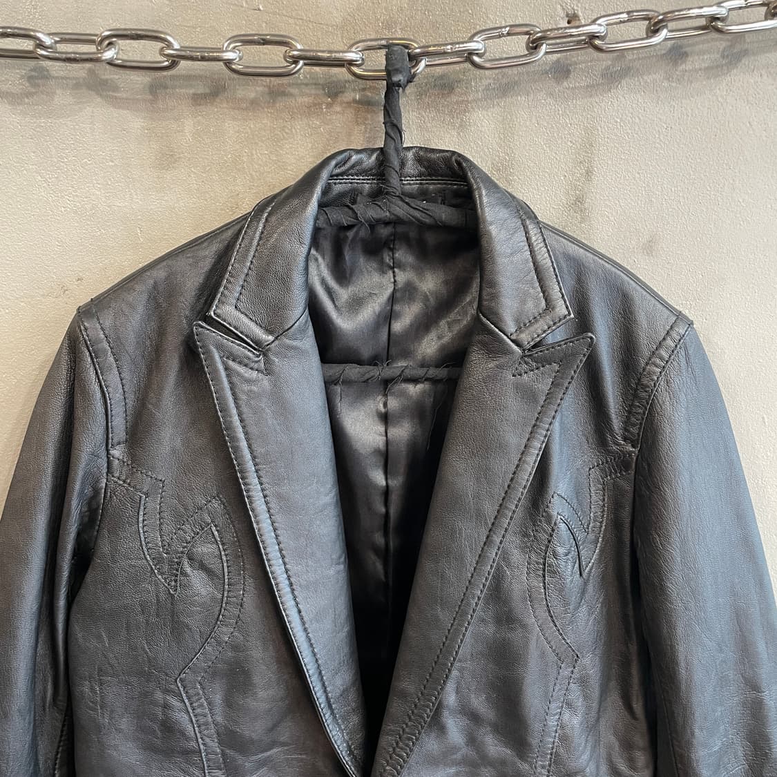 커스텀컬쳐 레더 블레이저 상품이미지3