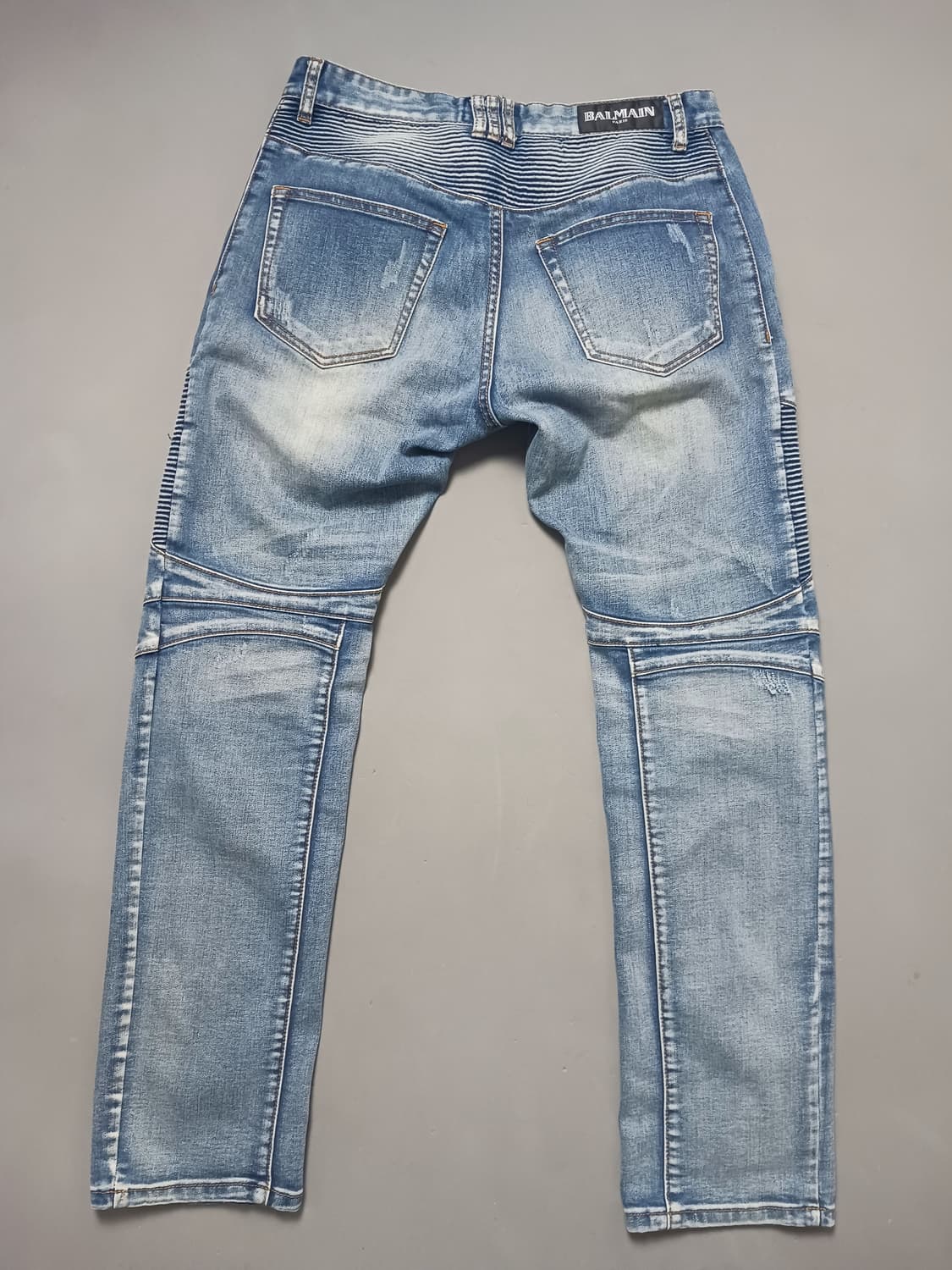 [30] 발망 중청 워싱 바이커진 청바지 상품이미지7