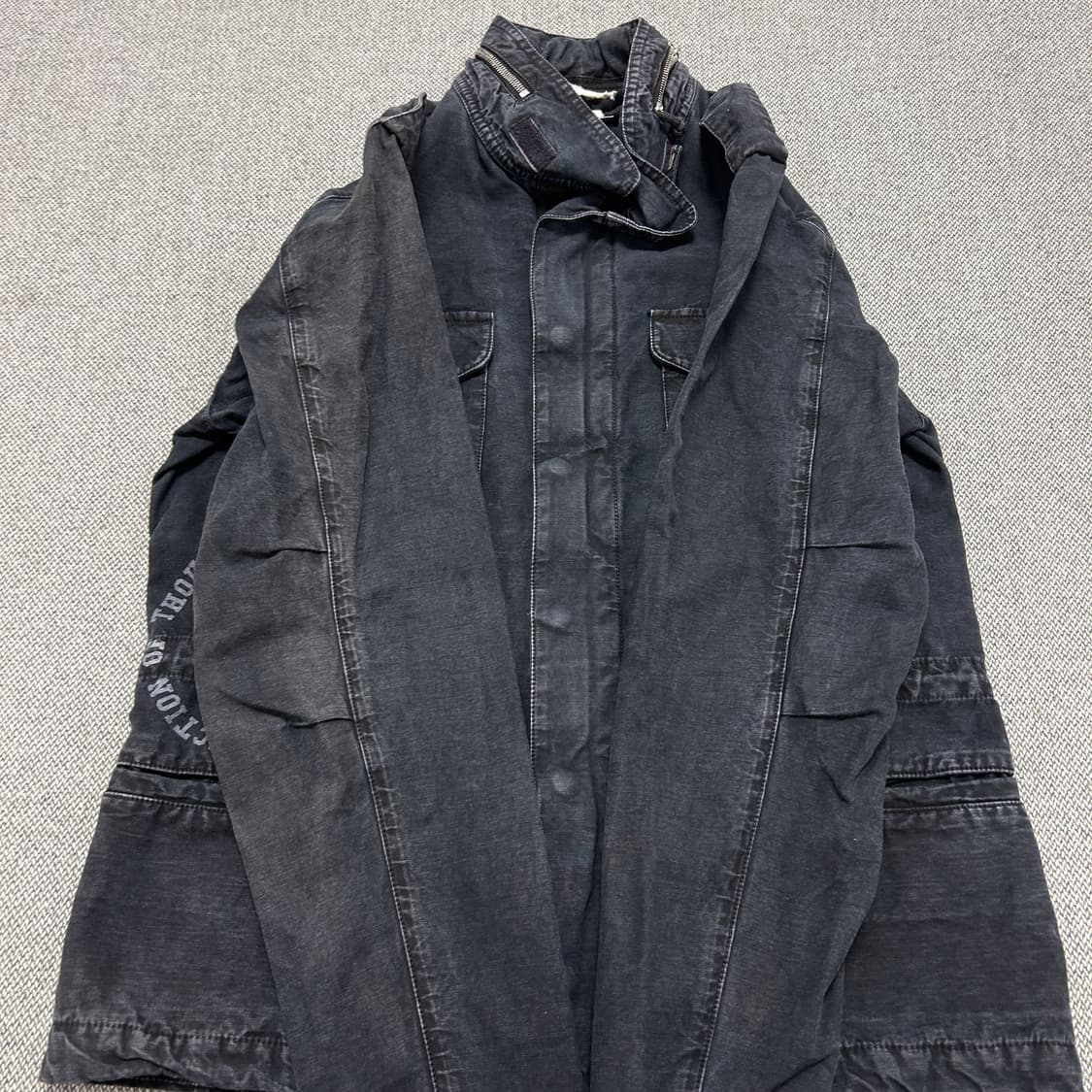 오프화이트 아카이브 워시드 블랙 M65 자켓(S) 상품이미지5