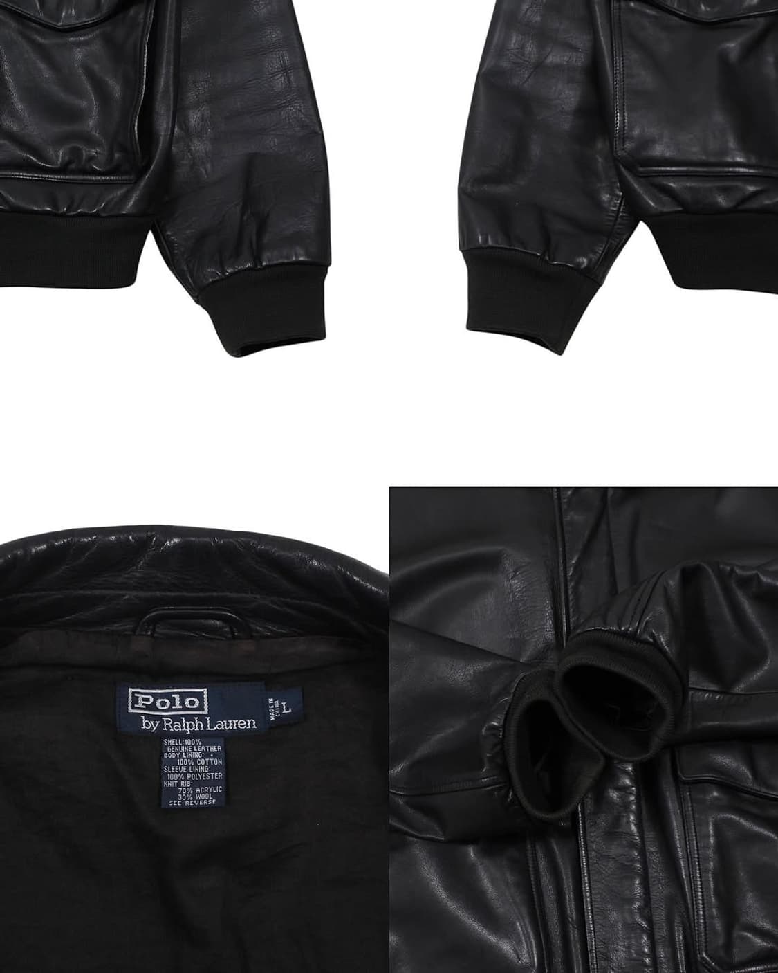 폴로랄프로렌 타입 A-2 레더 플라이트 자켓 가죽 상품이미지6