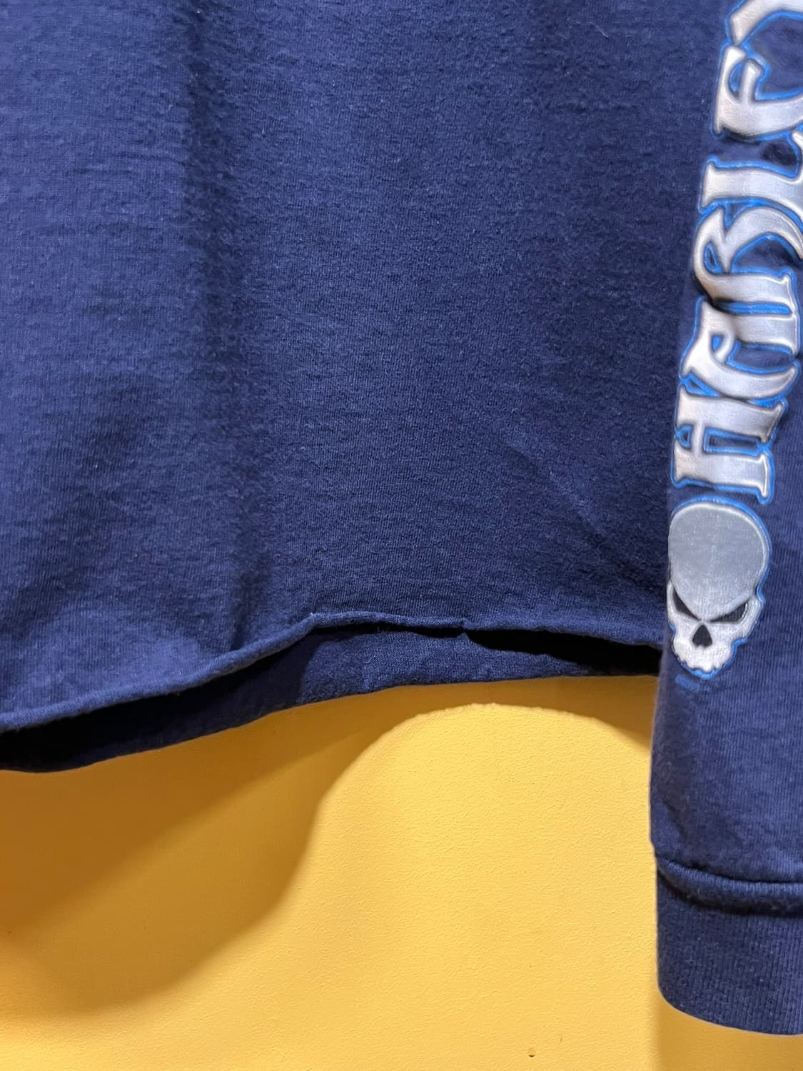 00's [XL] 할리데이비슨 스컬 그래픽 빈티지 크롭 롱슬리브 상품이미지6