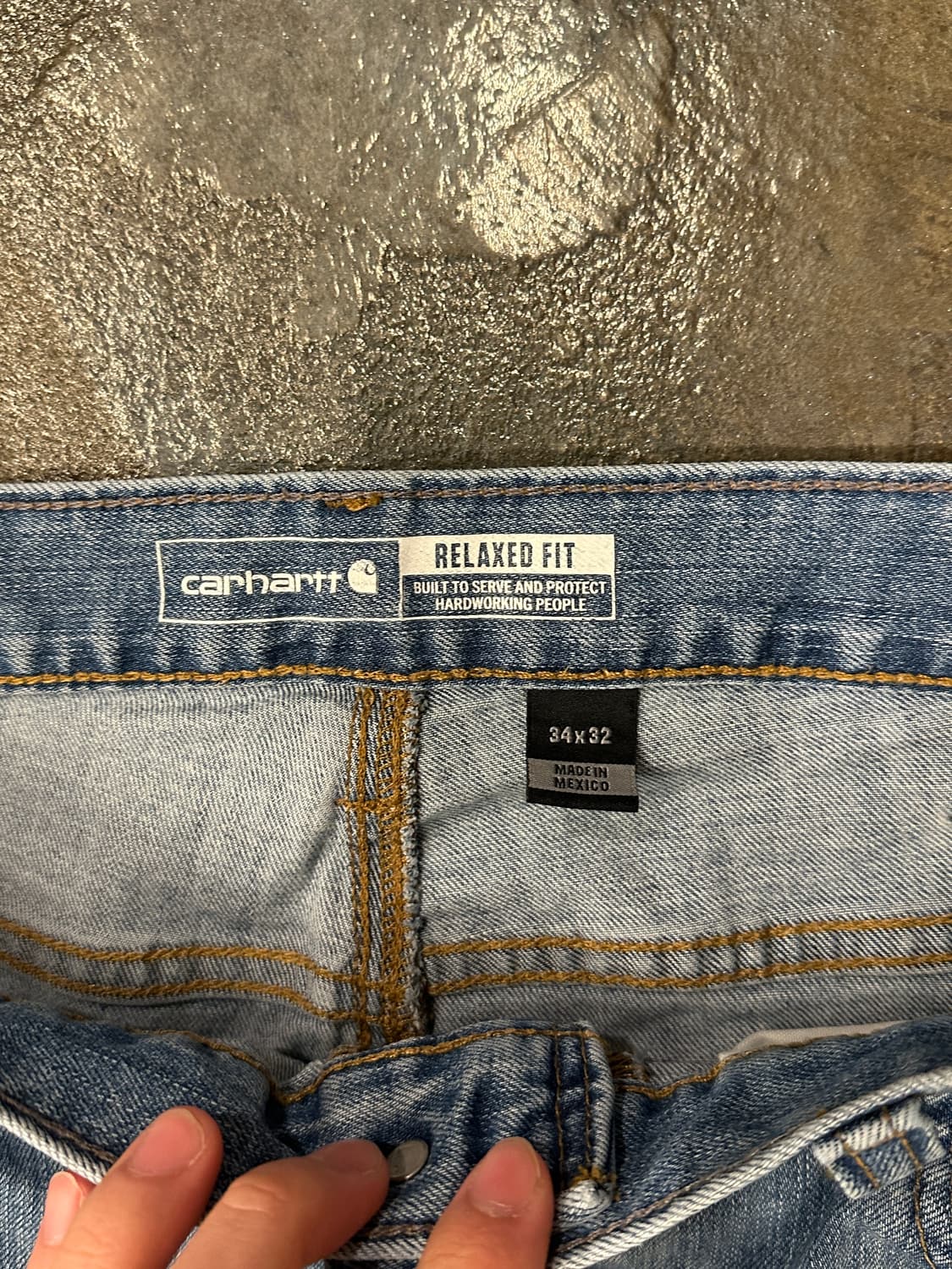 칼하트 러그드 플렉스 릴렉스드  핏 데님팬츠 34x32 상품이미지3