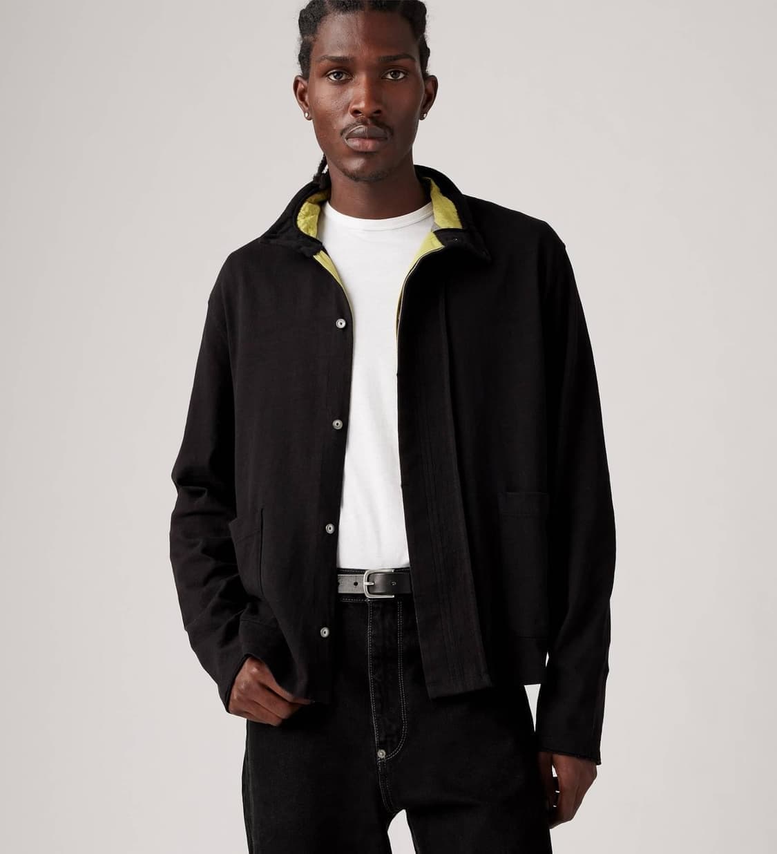 [L] Kiko x Levis 키코 리바이스 저지 가디건 블랙 새상품 상품이미지2