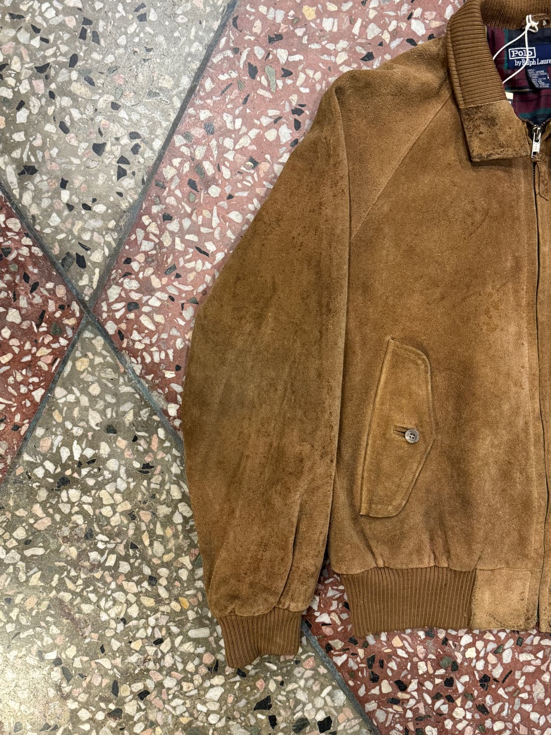 폴로 랄프로렌 스웨이드 헤링턴 자켓 (S) 상품이미지6