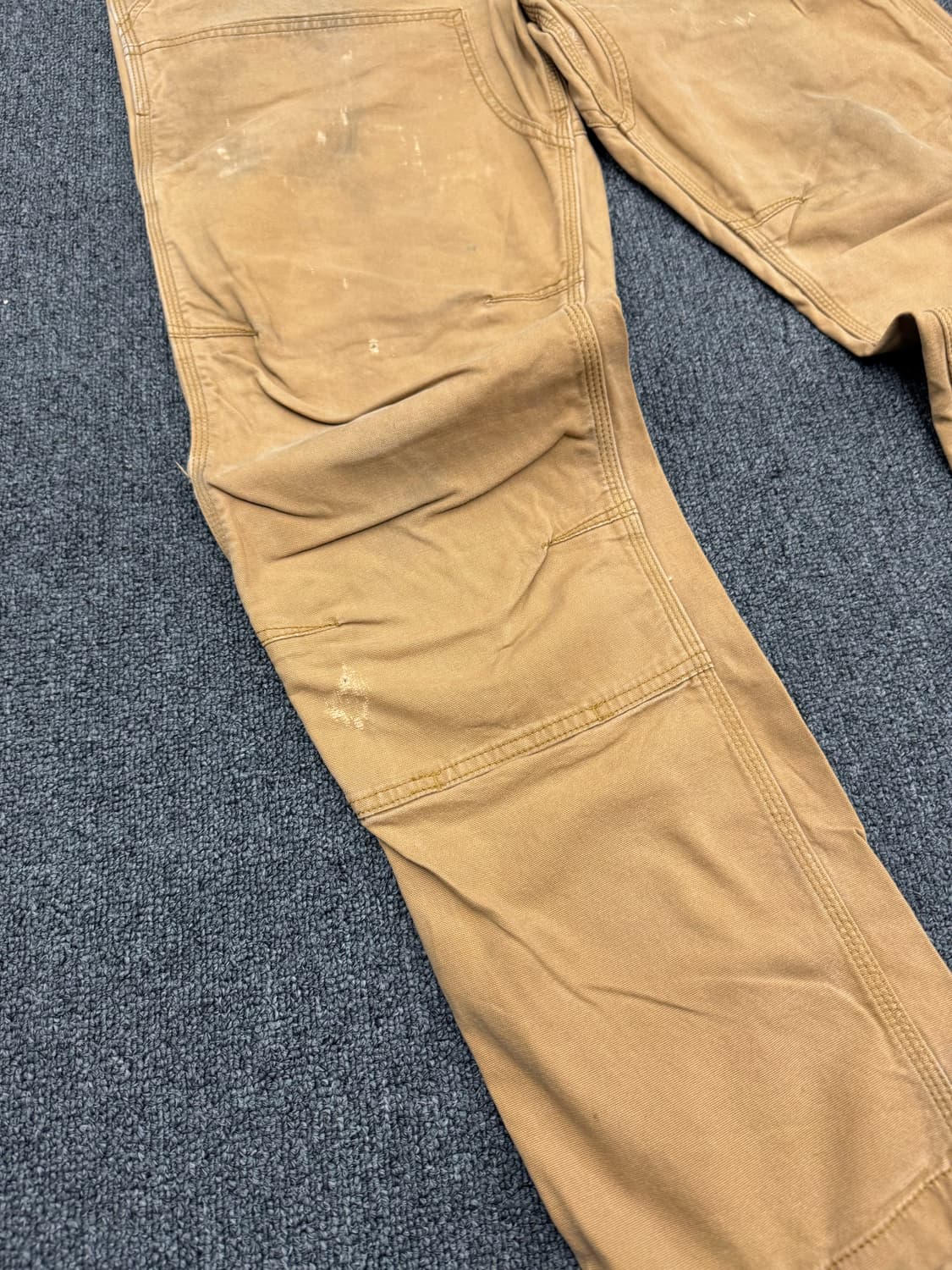 칼하트 빈티지 베이지 더블니 워크팬츠 상품이미지3