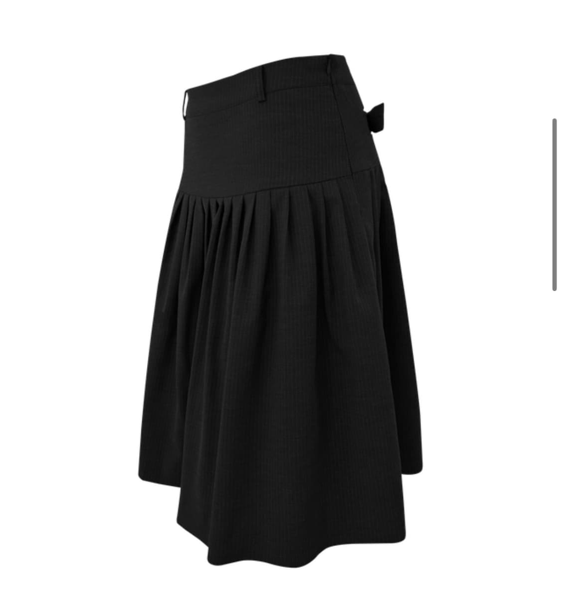 BOW TUCK MIDI SKIRT (BLACK) 상품이미지2