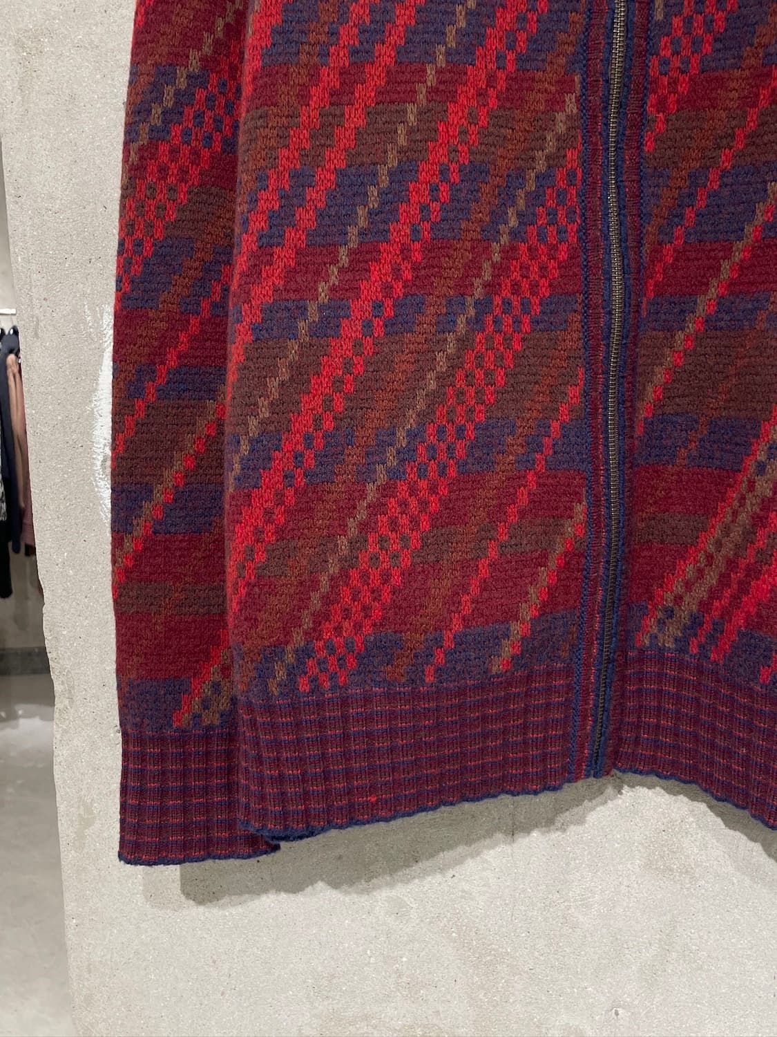 미쏘니 스포츠 레드 캐스케이드 니트 집업 자켓 상품이미지4