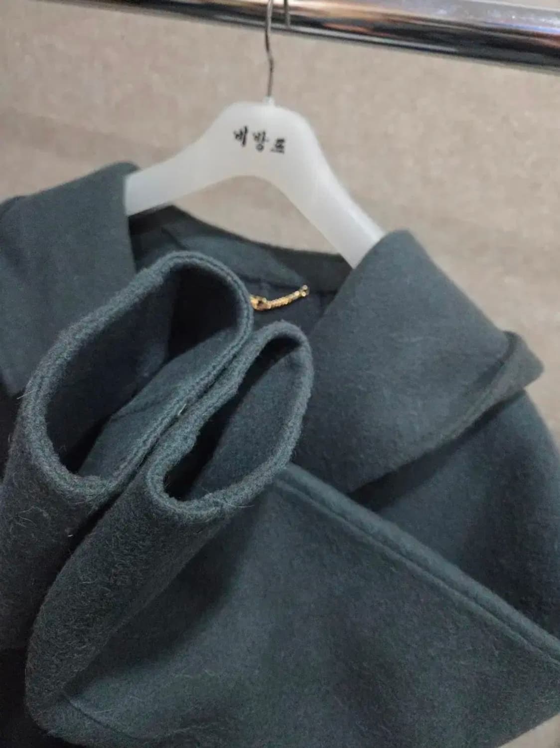 여성 66size 시스템 울 혼방 후드 코트 상품이미지3