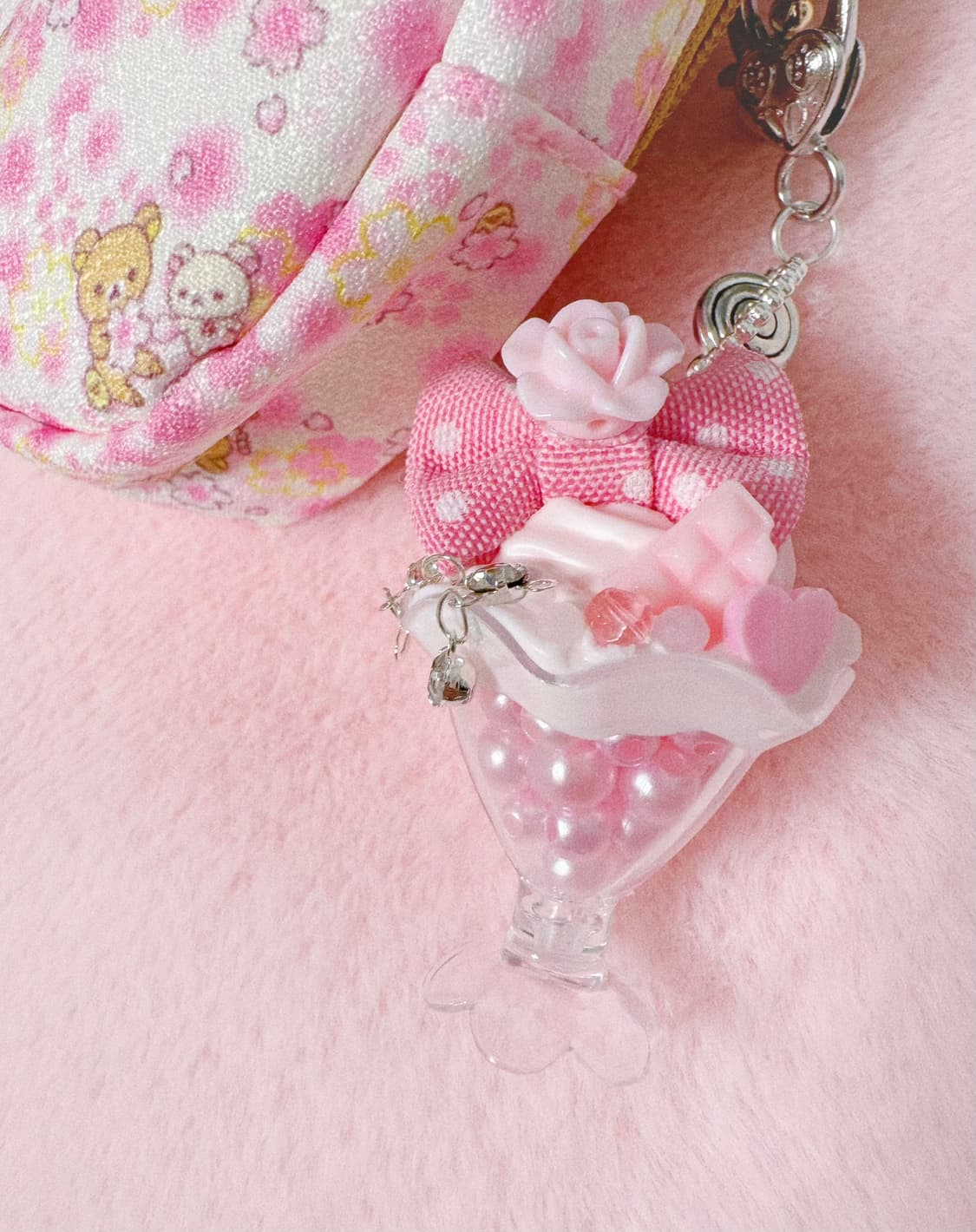 딸기 구슬 파르페 키링 ᰔᩚ 상품이미지2