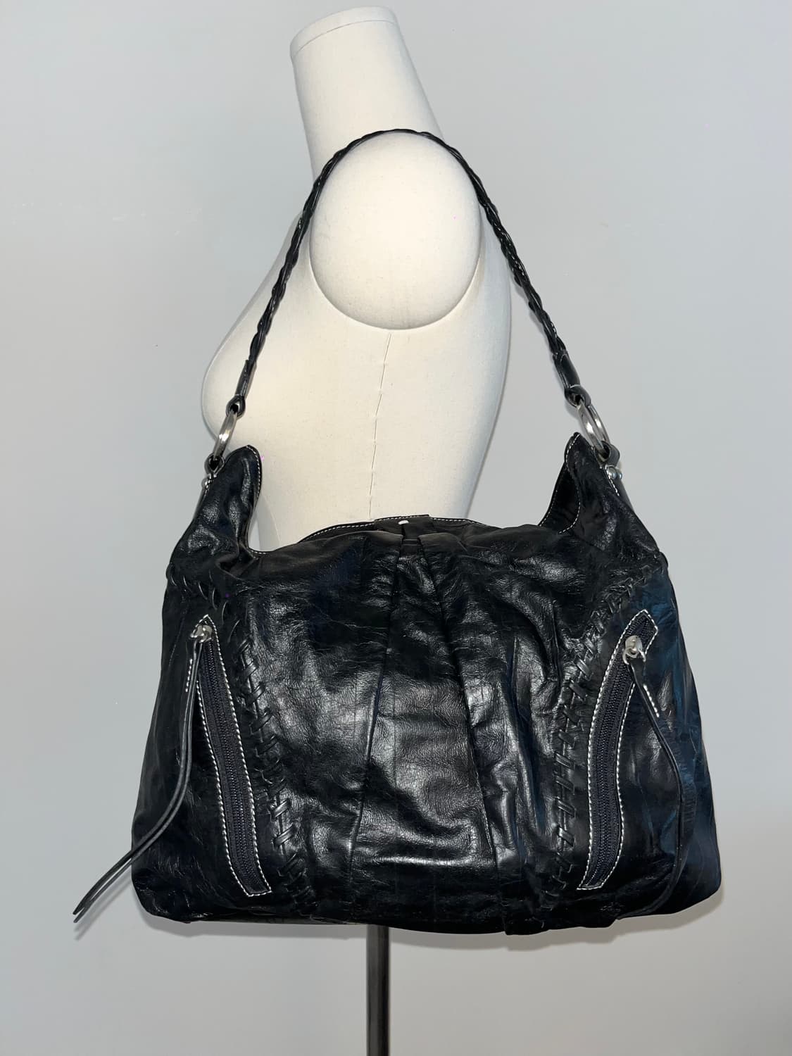 Japan vintage leather Shoulder bag 상품이미지2