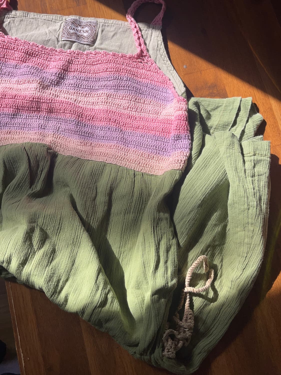 그리너리 빈티지 슬리브리스 원피스 상품이미지2