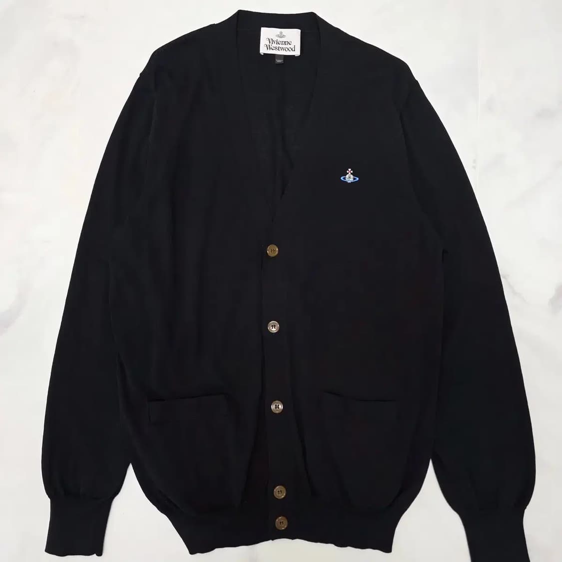 비비안웨스트우드 화이트라벨 블랙 가디건 100~105 상품이미지3