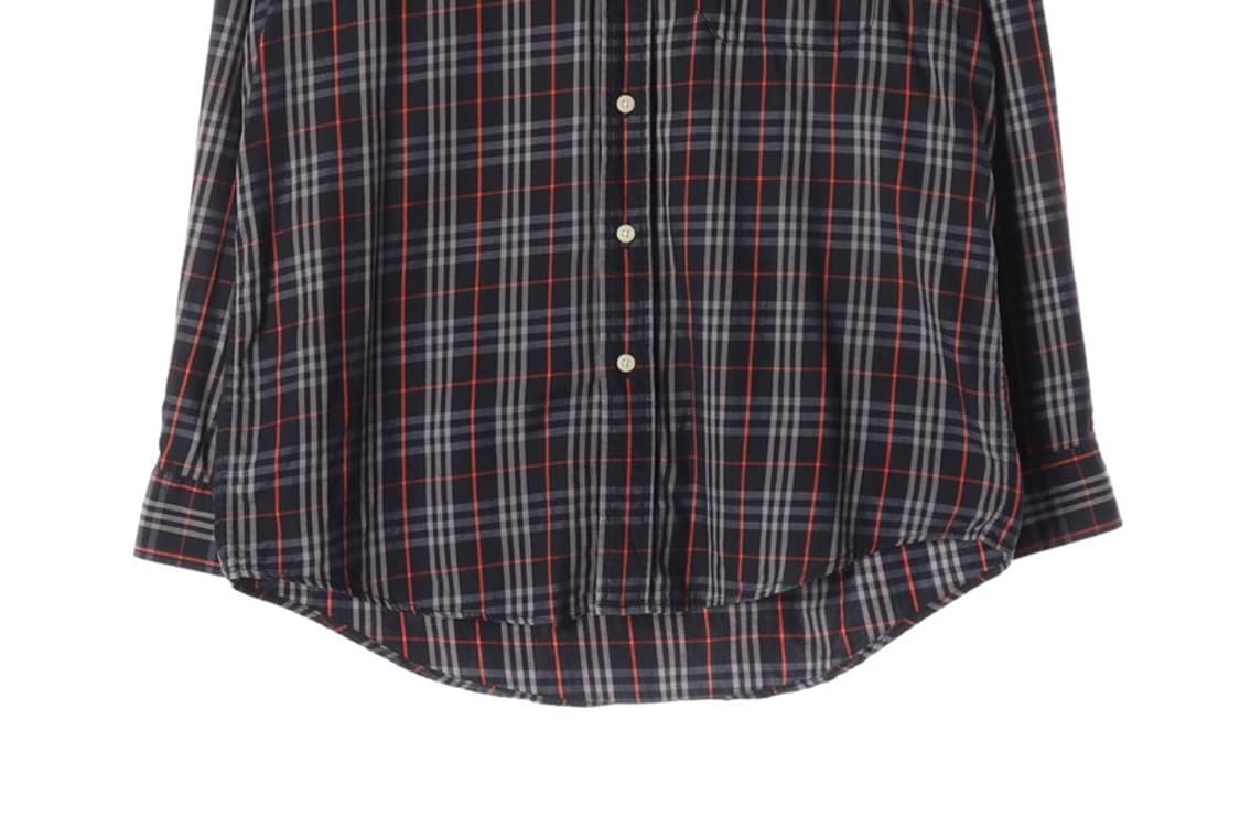 버버리 빈티지 블랙 노바 체크 셔츠 39 M 상품이미지4