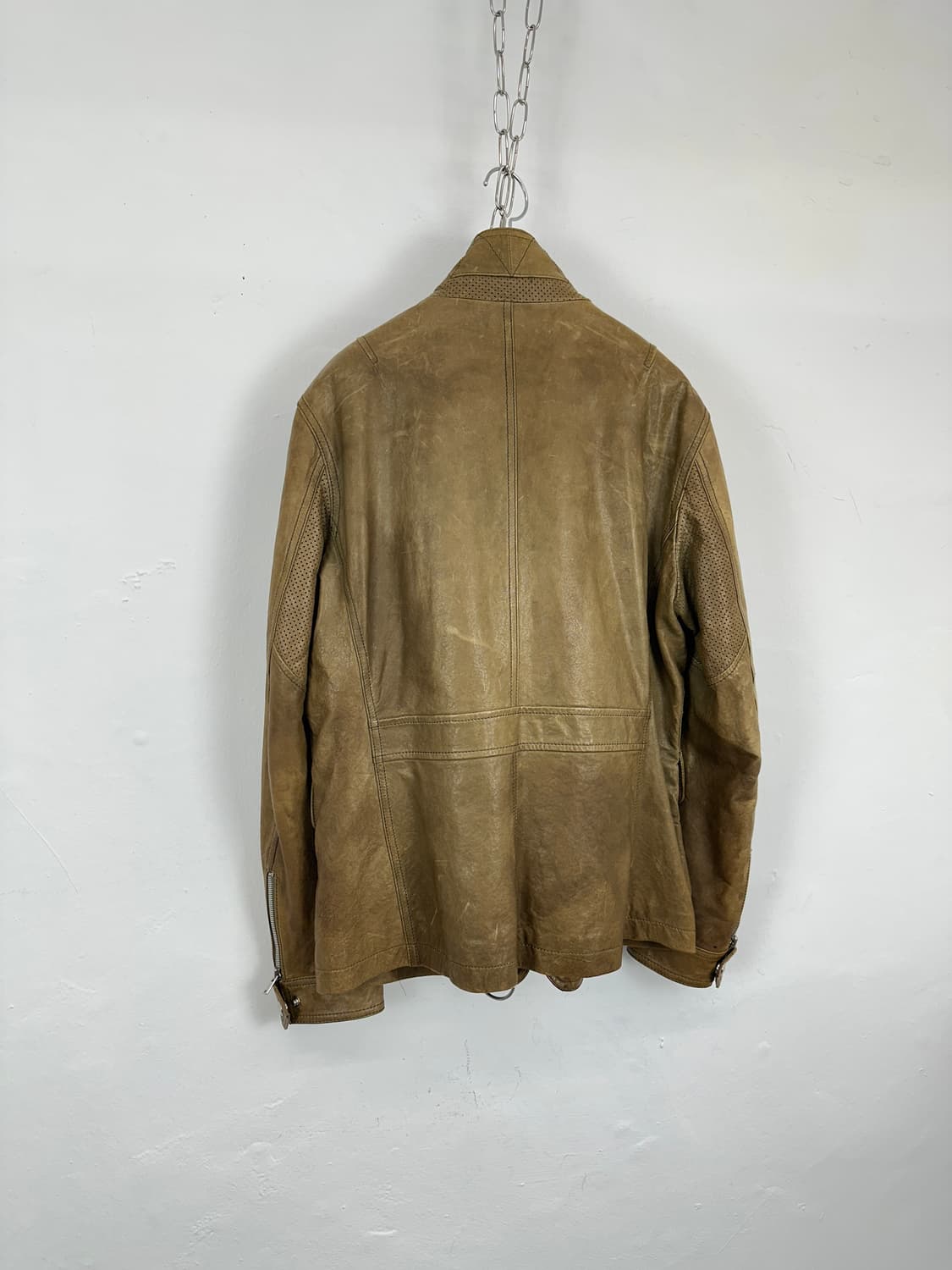 Lambskin Asymmetric Zip Leather Jacket  상품이미지7