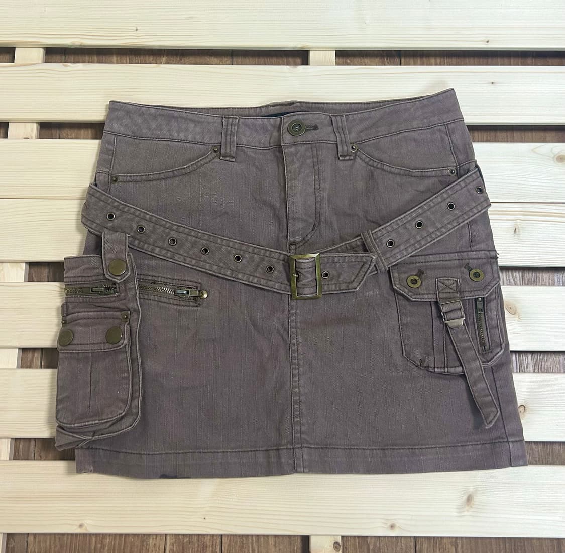일본빈티지 y2k무드 대장 포켓 벨트 디테일 스커트 갸루와투케 핀터레스트 상품이미지1