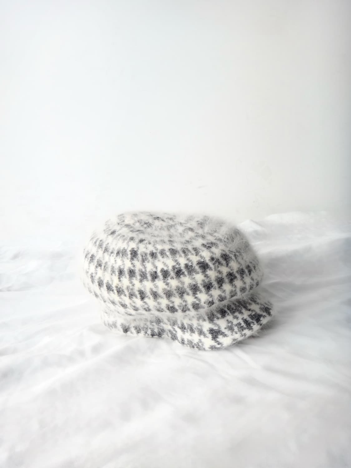 Hound pattern angora hunt cap 상품이미지1