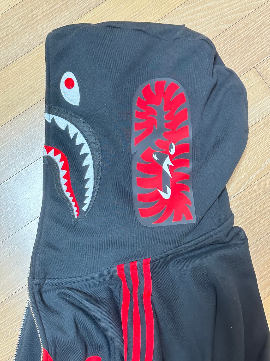 아디다스 베이프 샤크 후드집업 3XL(XL) 상품이미지4