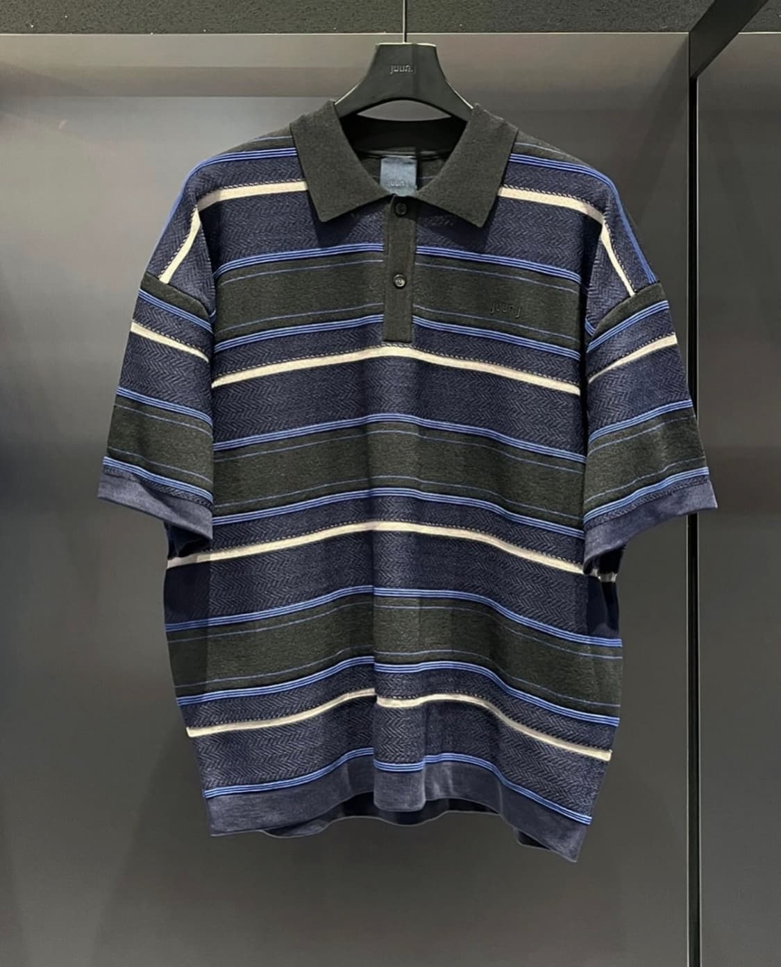(S) 25ss 준지 스트라이프 티칼라 반팔 니트 상품이미지7