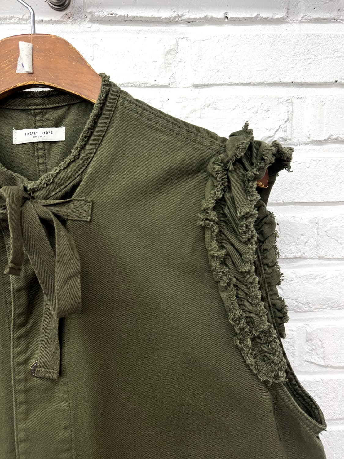 Freaks store 카키 리본 베스트 상품이미지4