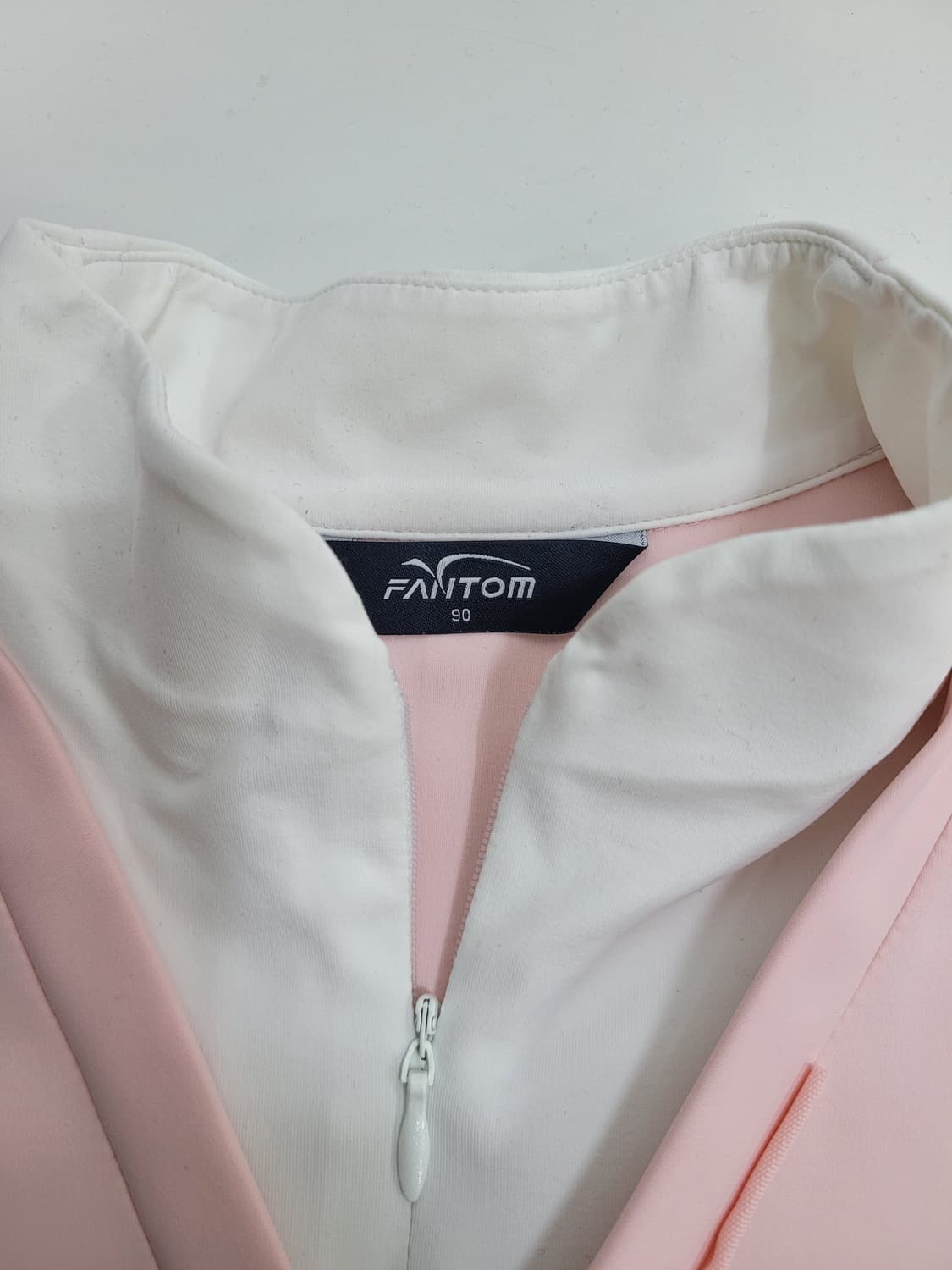 FANTOM 21SS 팬텀 V라인 하프집업 긴팔 티셔츠 / 여 90 핑크 상품이미지8