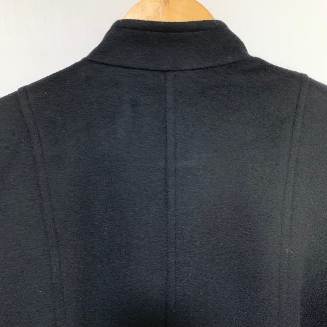 빈티지 차이나카라 캐시미어 100% 블랙 롱 코트 남녀공용 상품이미지9