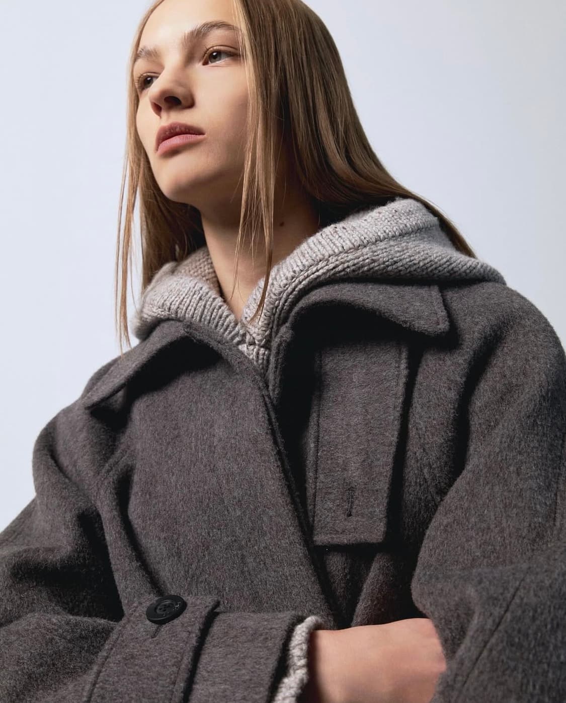 에핑글러 하이넥 오발 코트 콩테 상품이미지2