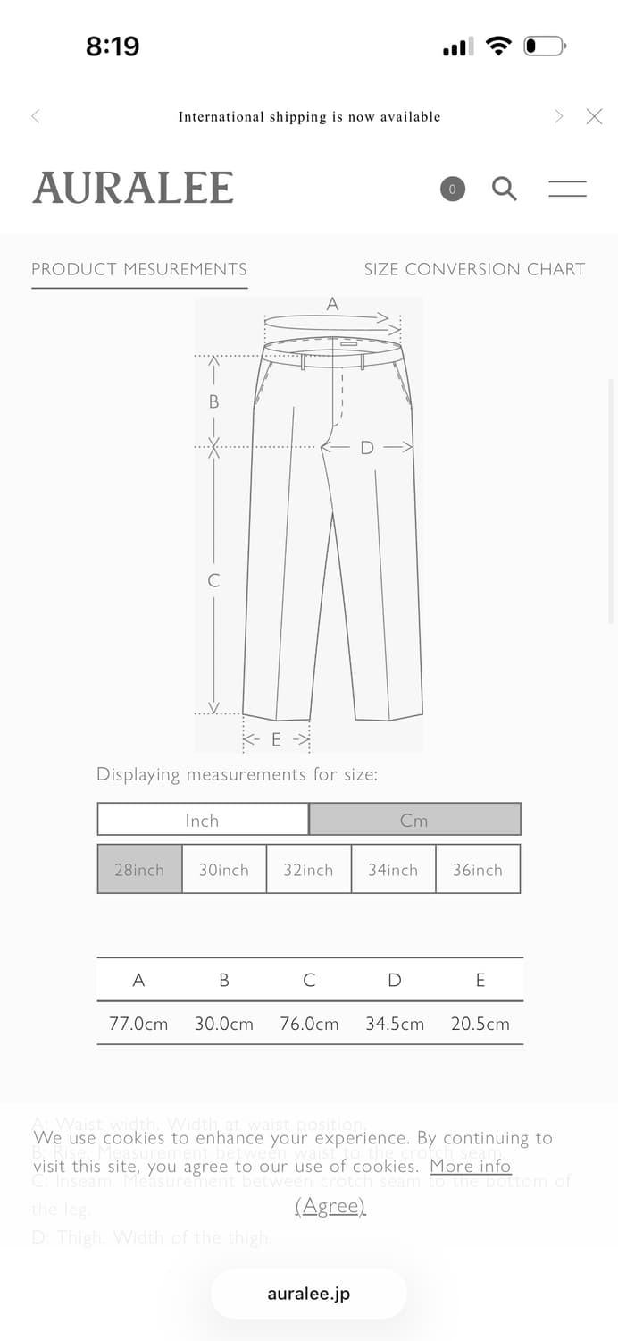 Auralee 오라리 하드트위스트 와이드 데님 28 상품이미지6
