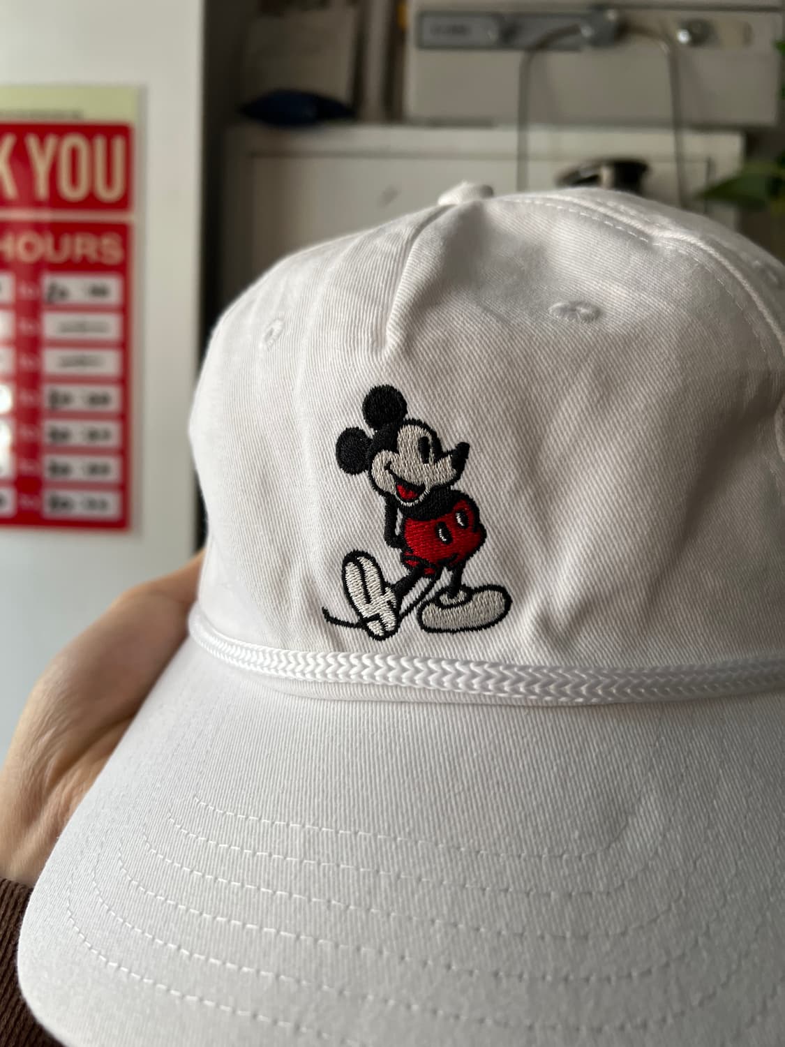 Disney 디즈니 USA 화이트 코튼 볼캡 상품이미지2