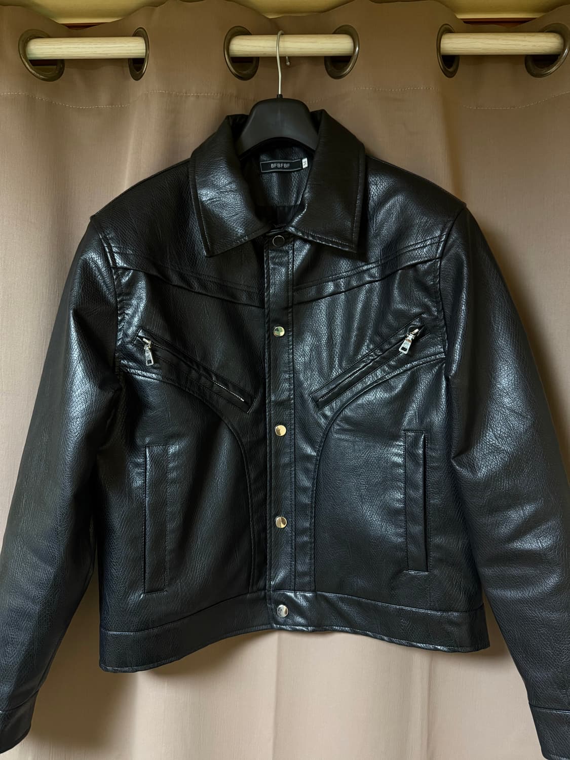 블랙 레더 자켓 상품이미지3