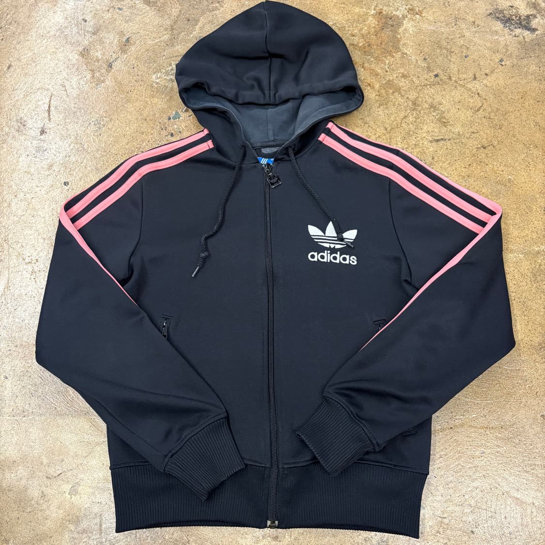[정품/90] 아디다스 파이어버드 블랙 핑크 삼선 후드 집업 b18 상품이미지2
