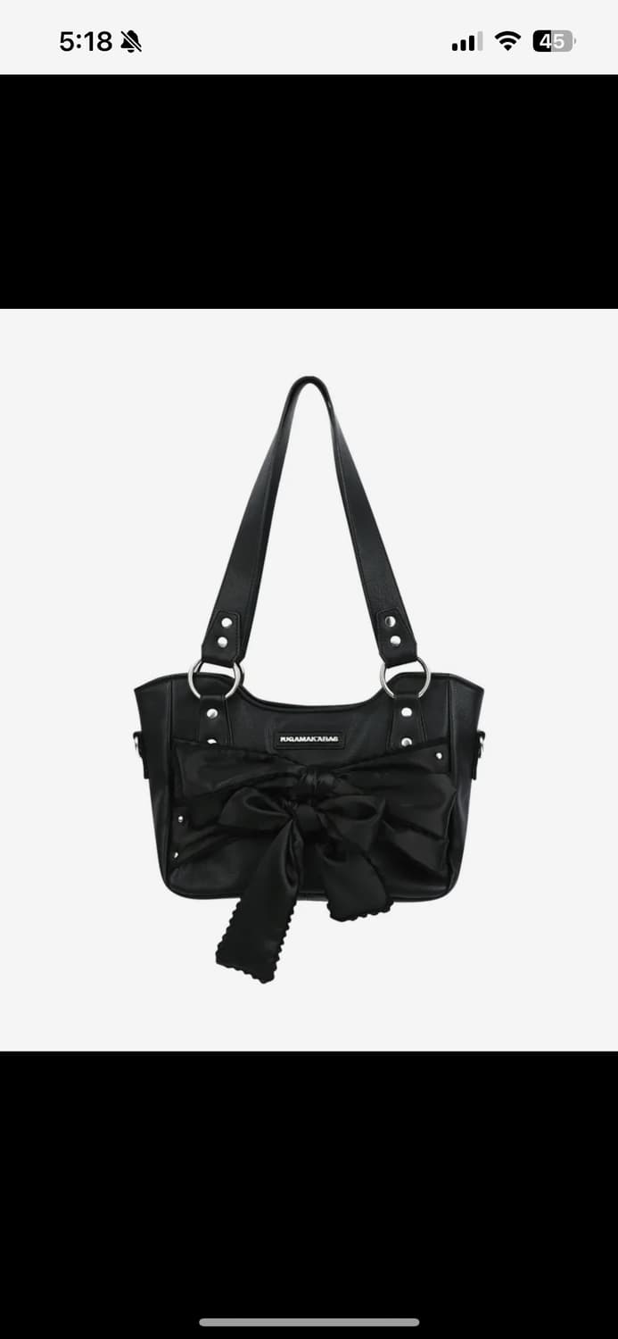 이우가마카라스 Laced Ribbon Leather Shoulder Ba 상품이미지1