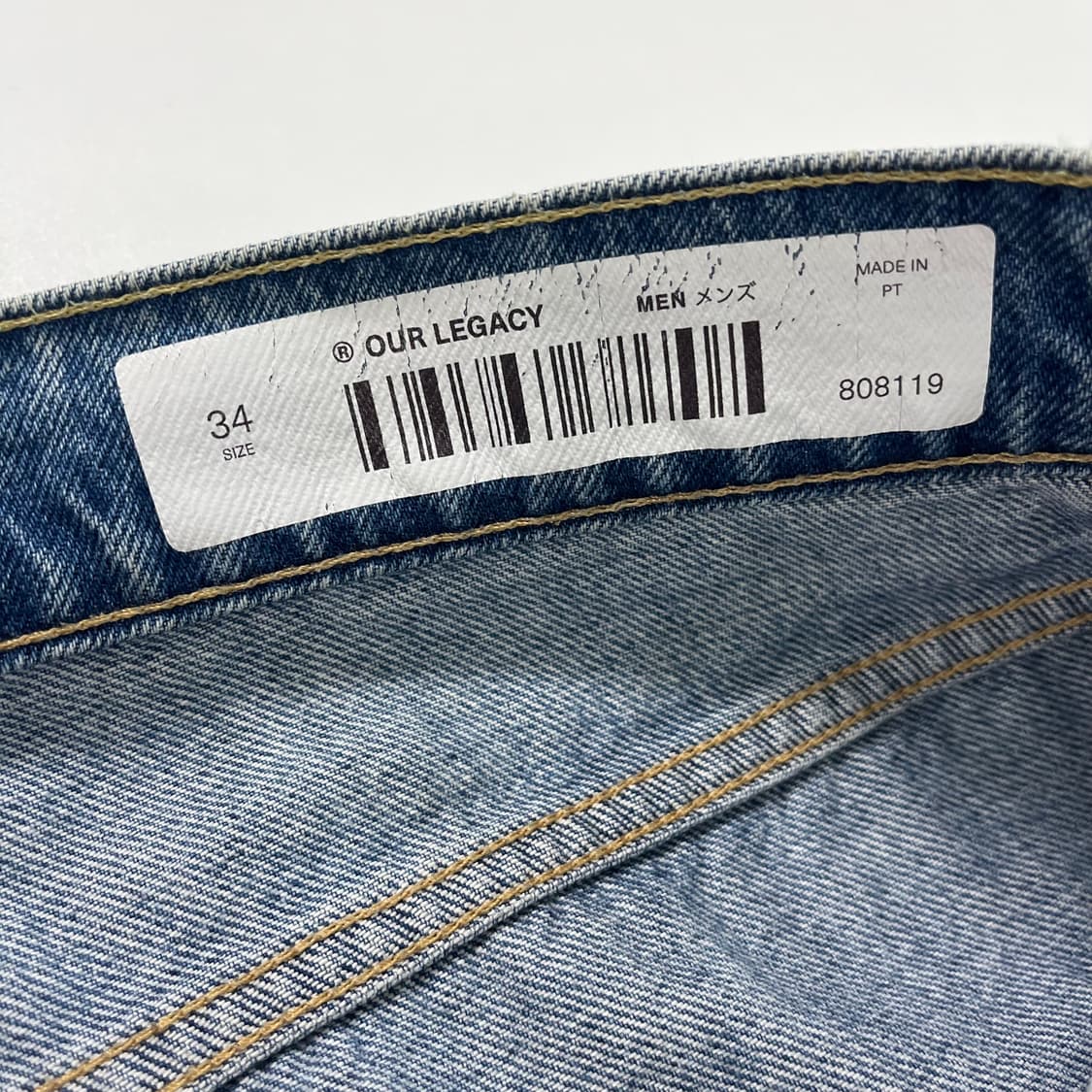 [34] 아워레가시 포멀 컷 크리즈 워시 데님 팬츠 상품이미지9