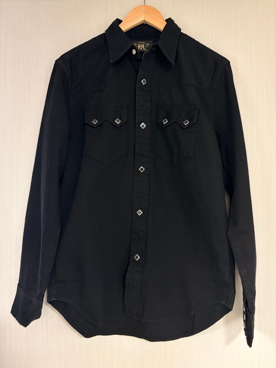 RRL 더블알엘 슬림 핏 데님 웨스턴 셔츠 블랙 M 상품이미지3